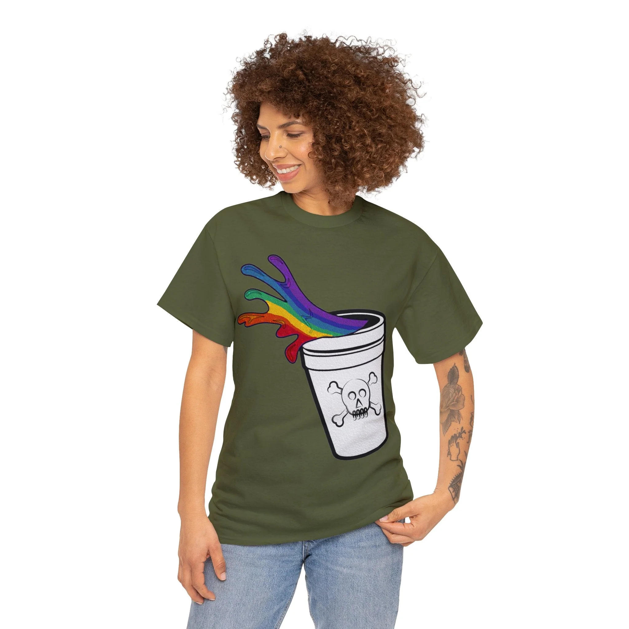 Rainbow Slushy Unisex Heavy Cotton Tee - Image 45