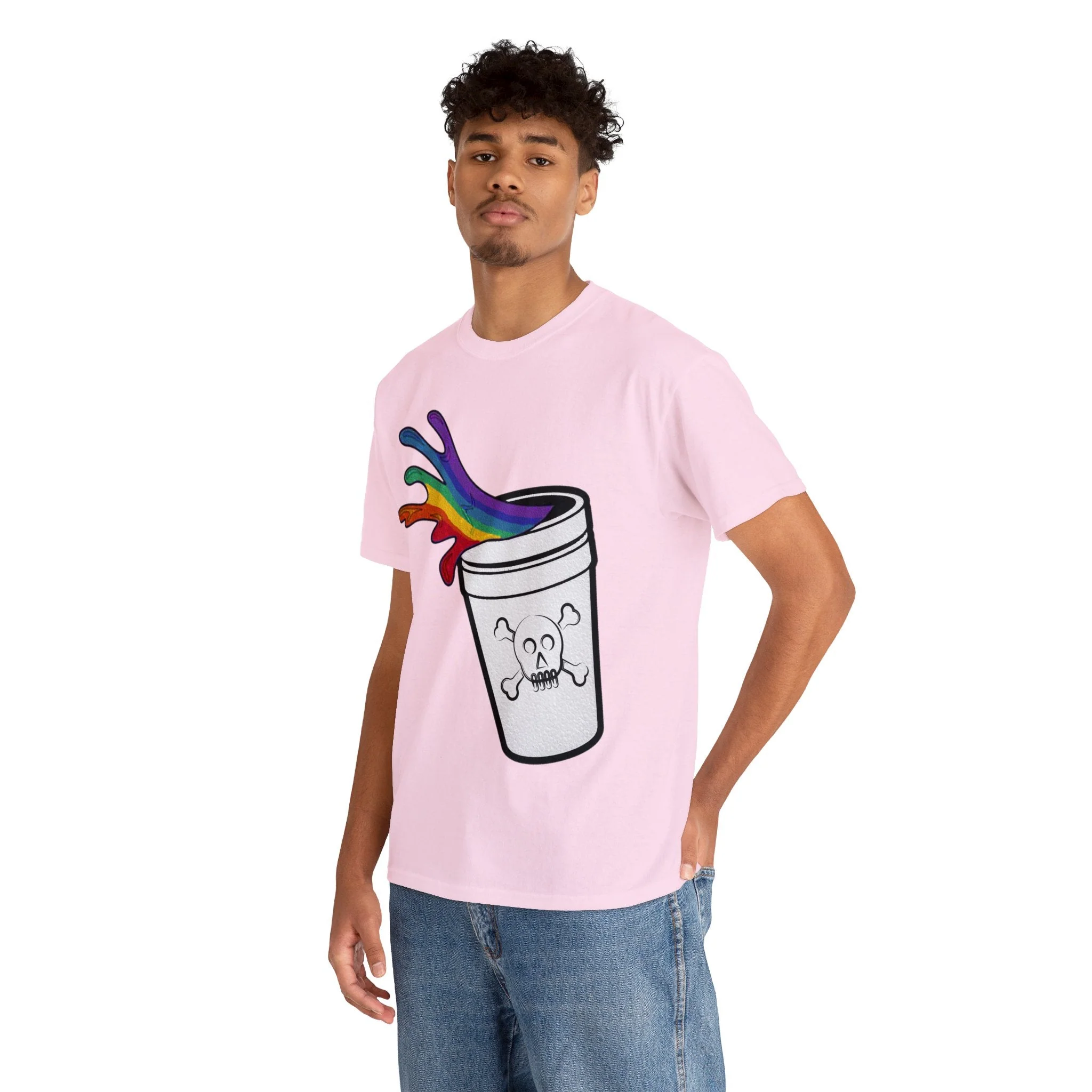 Rainbow Slushy Unisex Heavy Cotton Tee - Image 5