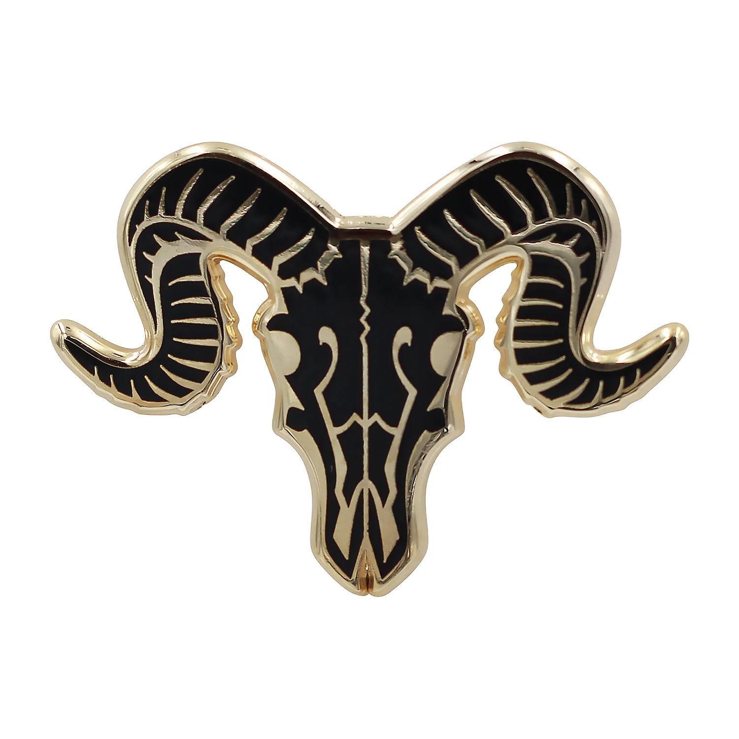 Ram Skull Pin - Occult / Baphomet Enamel Pin - Image 2