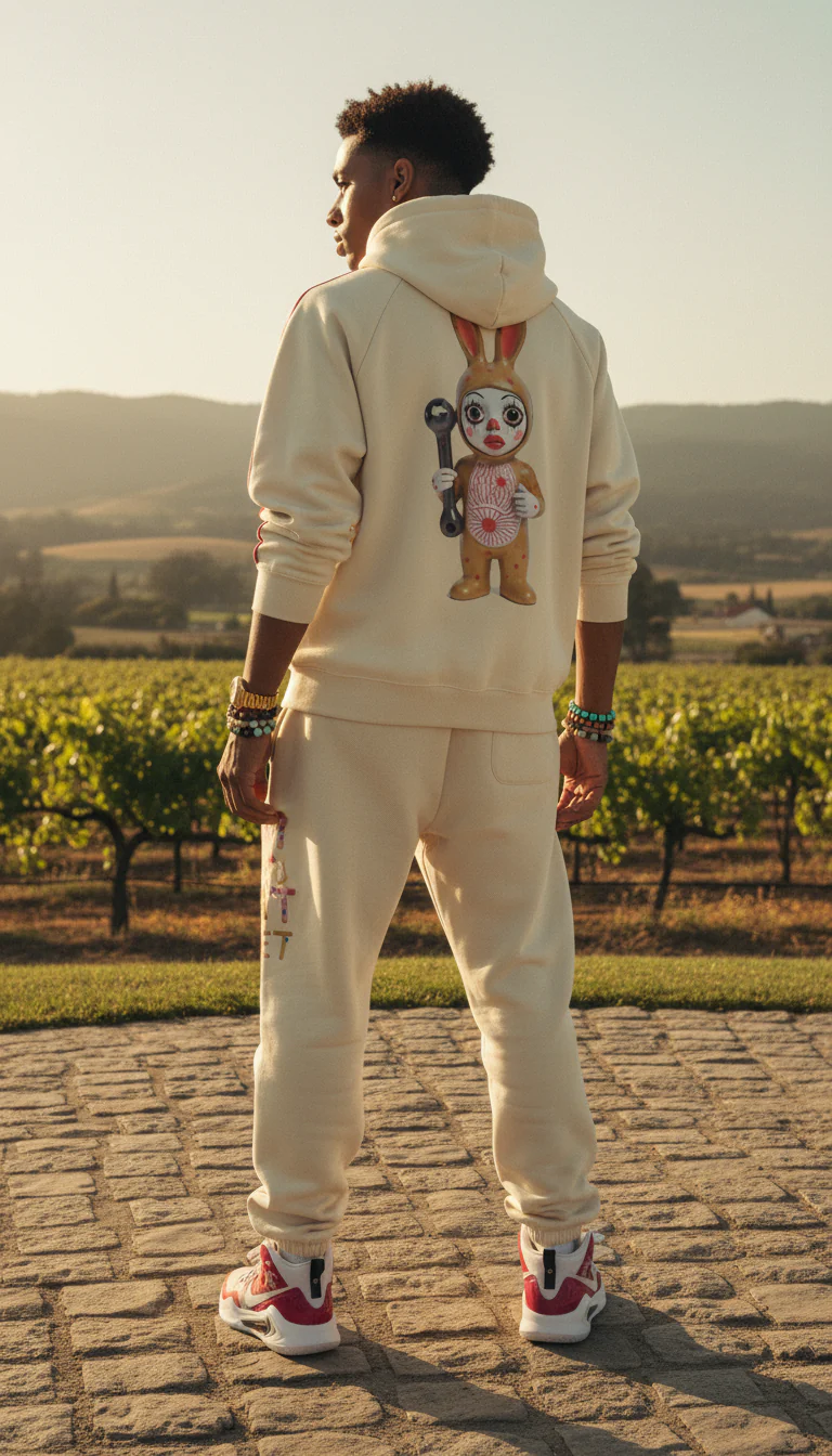 RatChet BunneeZ Contrast Piping Raglan Hoodie - Image 2