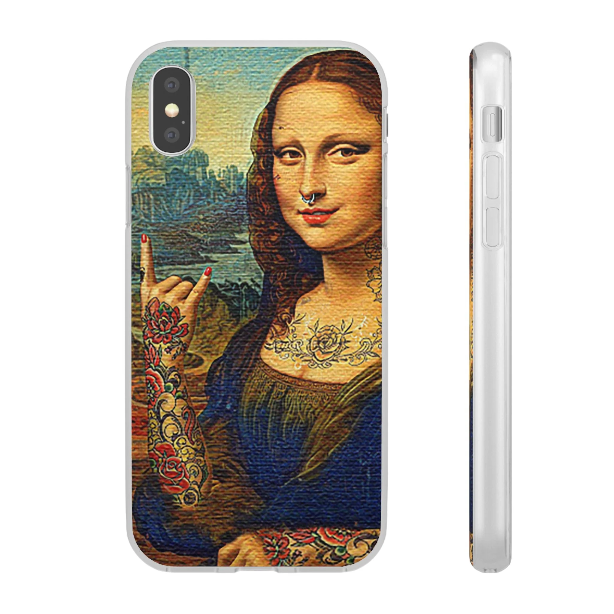 Rebel Mona Lisa Flexi Phone Case - Image 2