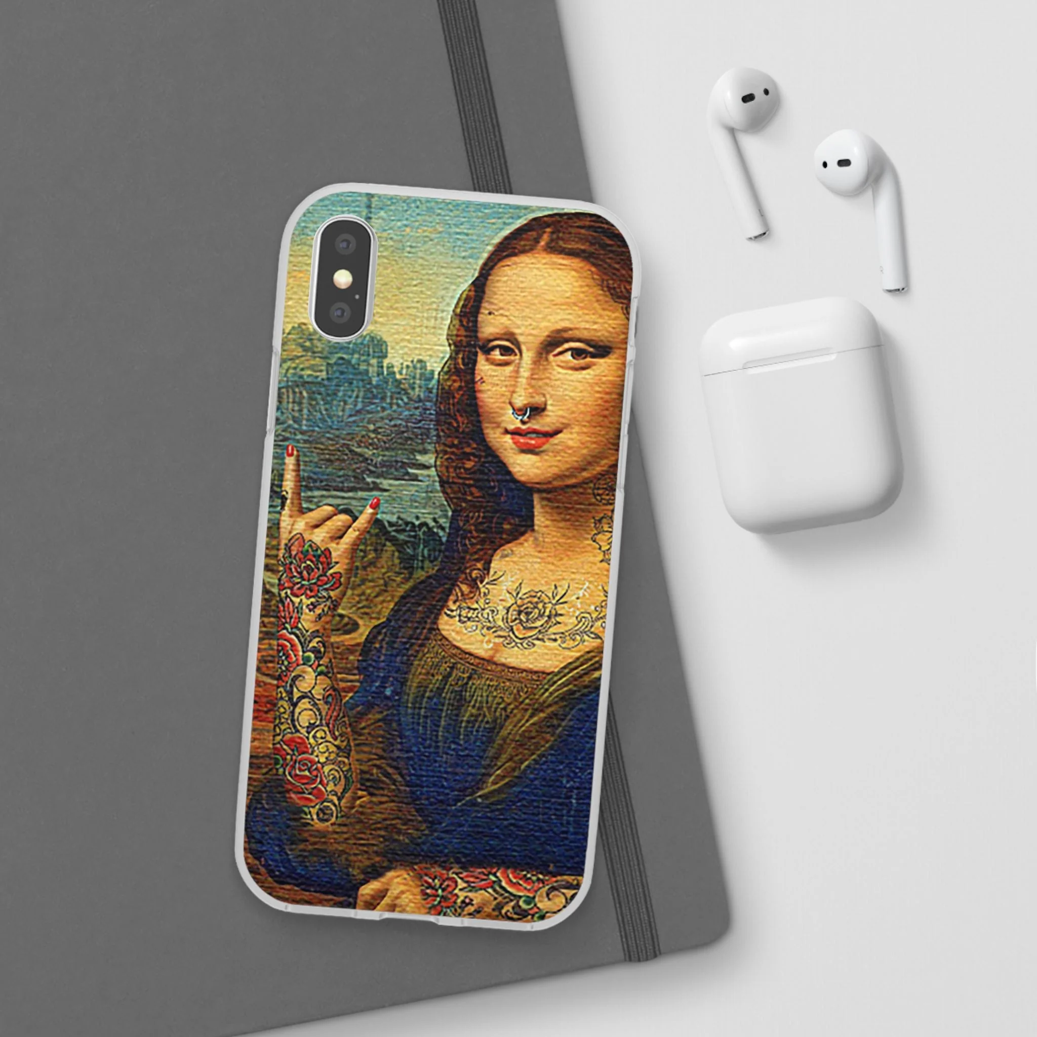 Rebel Mona Lisa Flexi Phone Case - Image 33