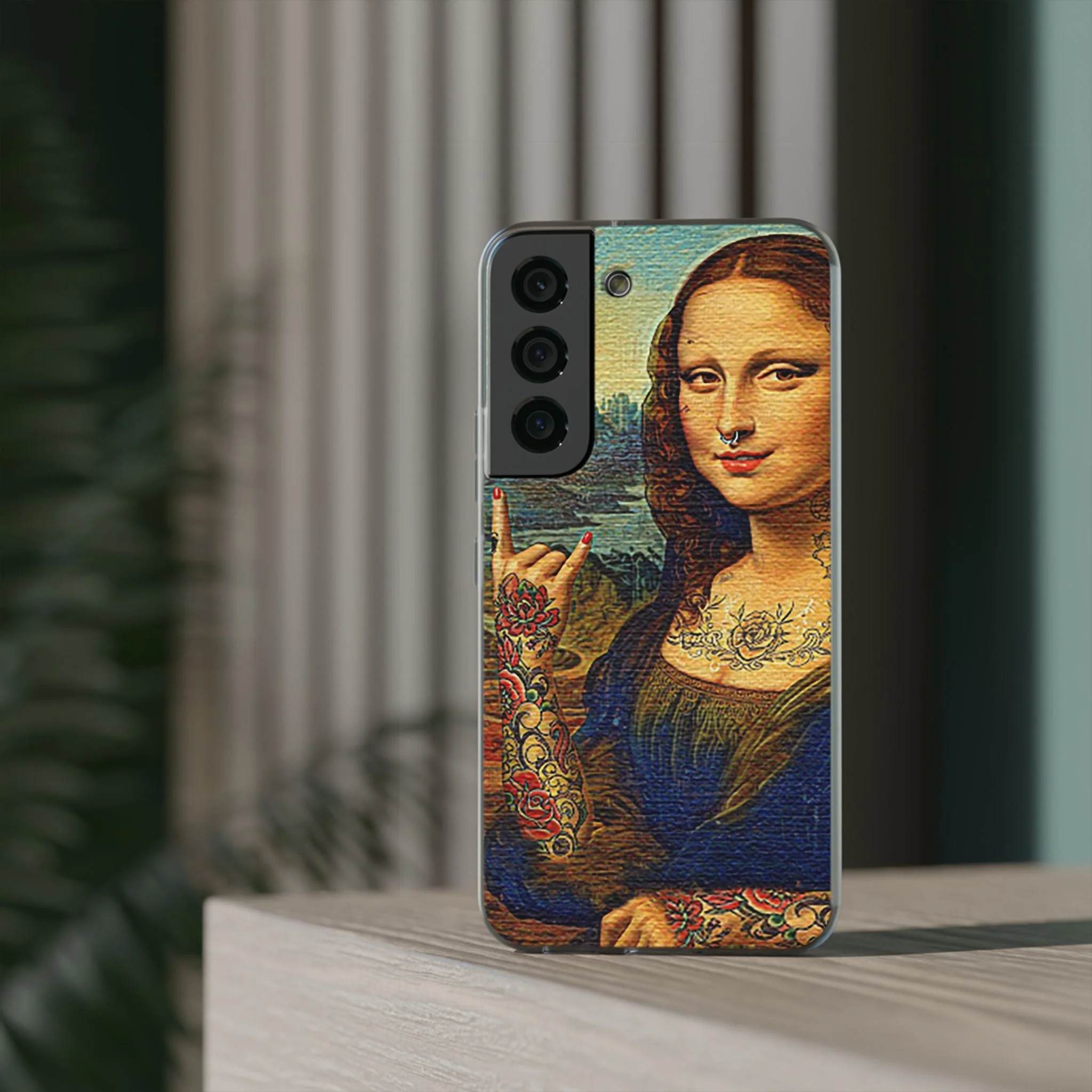 Rebel Mona Lisa Flexi Phone Case - Image 55