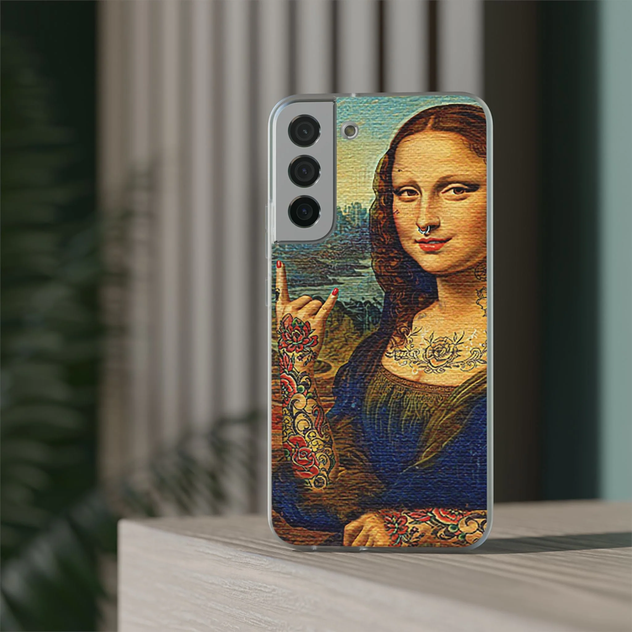 Rebel Mona Lisa Flexi Phone Case - Image 57