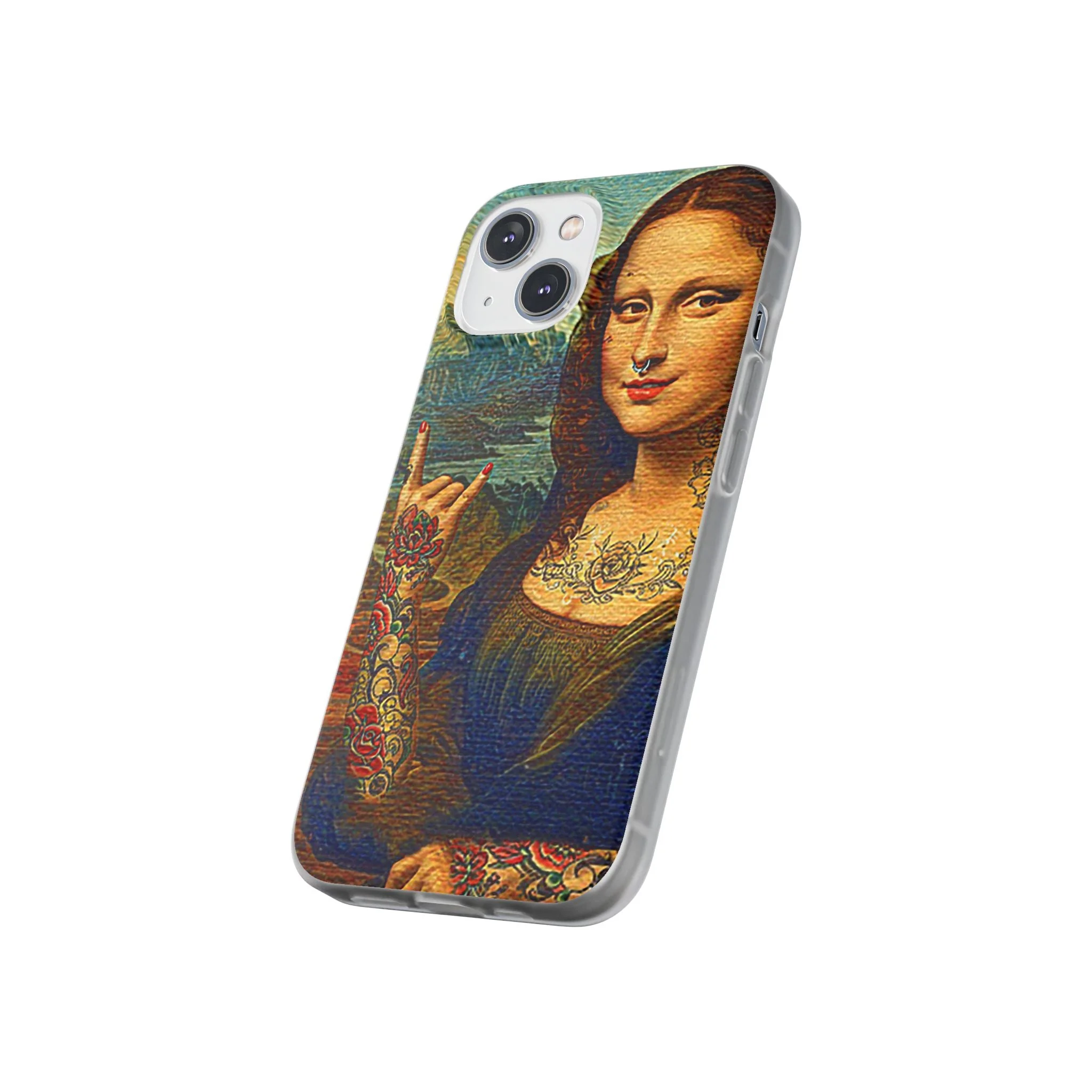 Rebel Mona Lisa Flexi Phone Case - Image 60