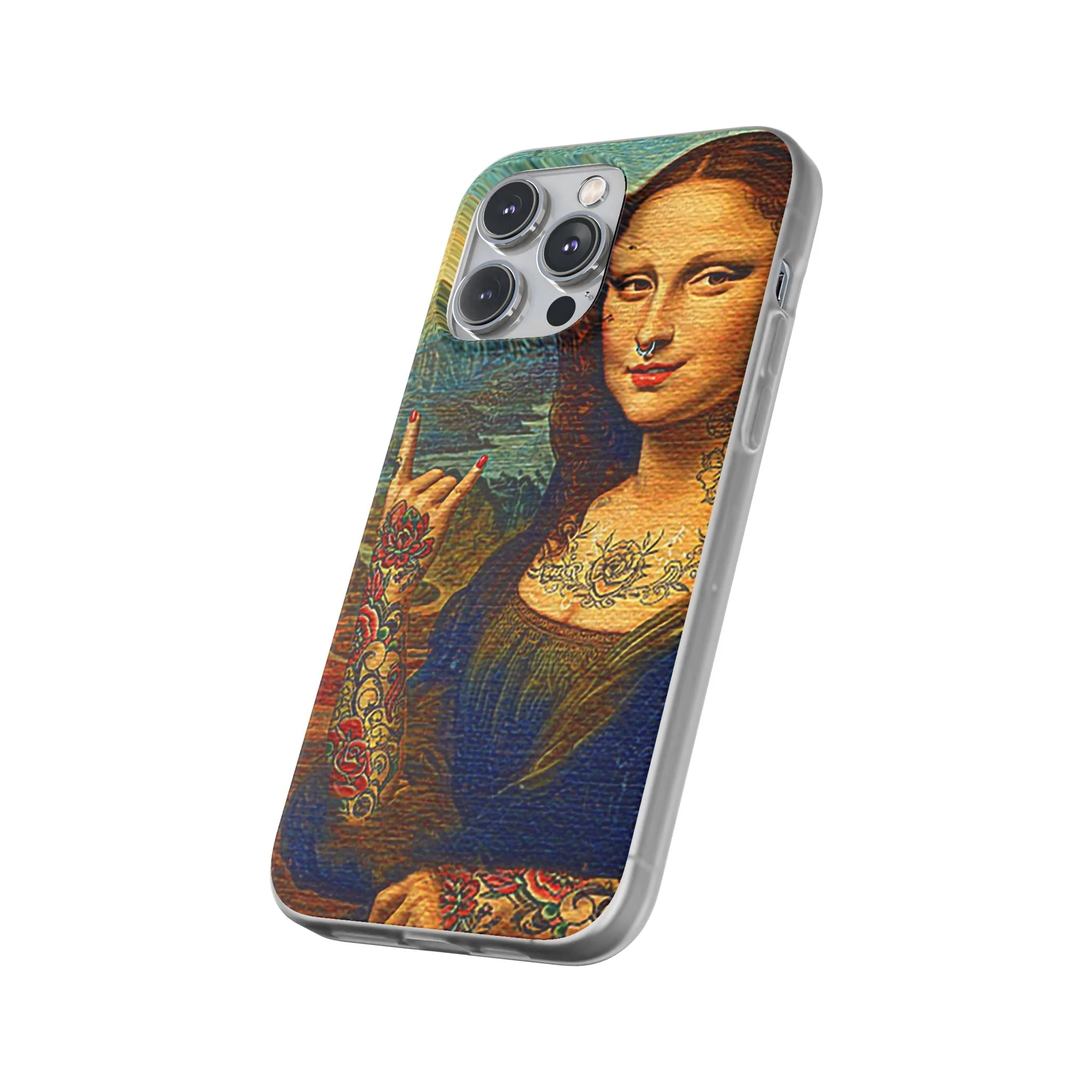 Rebel Mona Lisa Flexi Phone Case - Image 66