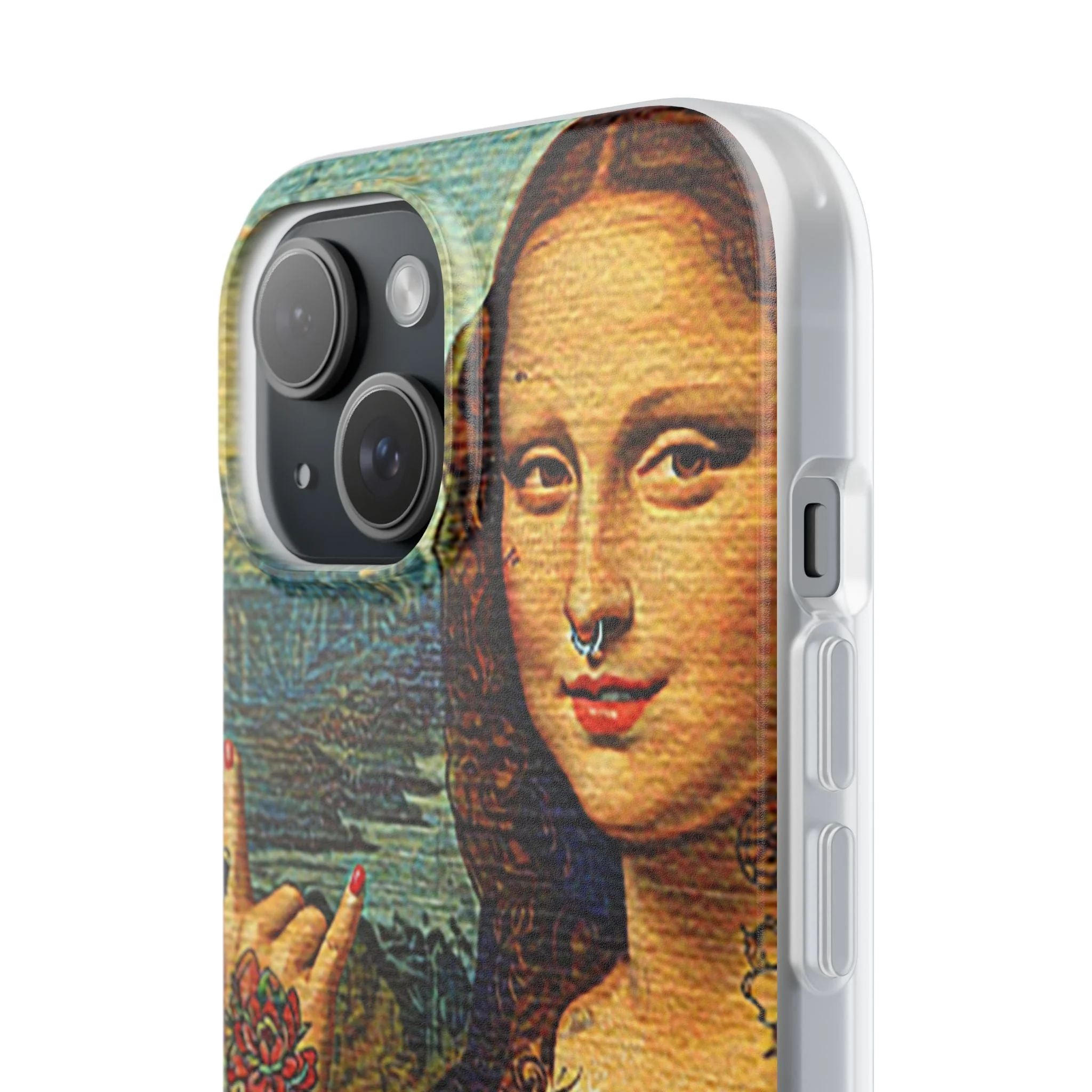 Rebel Mona Lisa Flexi Phone Case - Image 75
