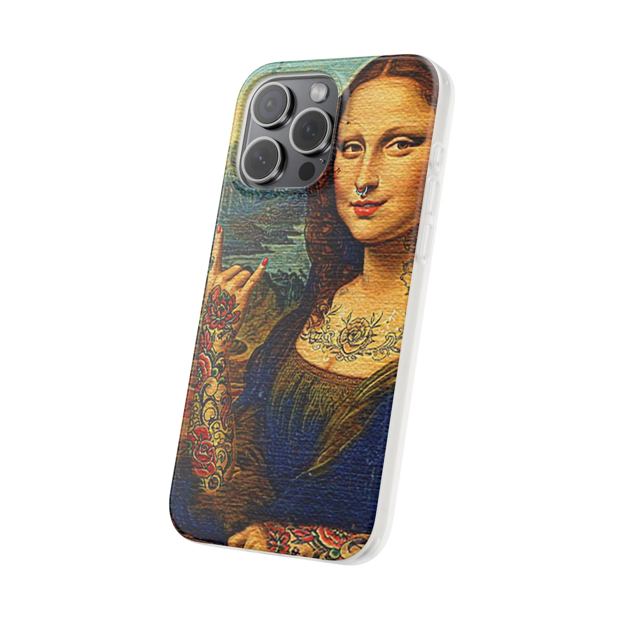 Rebel Mona Lisa Flexi Phone Case - Image 79
