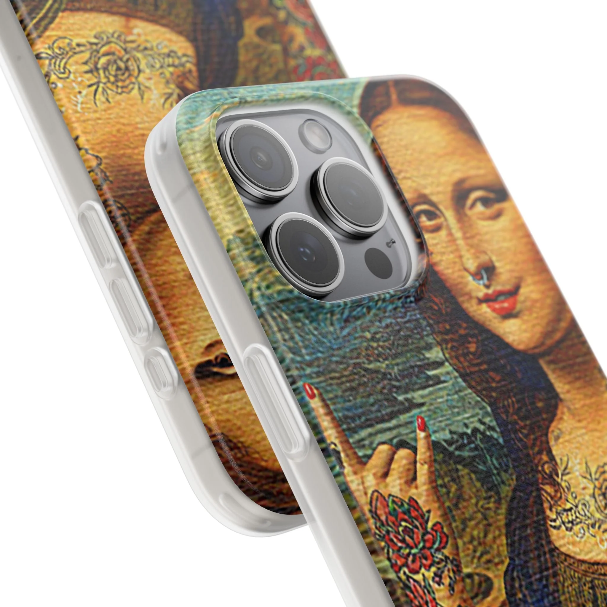 Rebel Mona Lisa Flexi Phone Case - Image 80