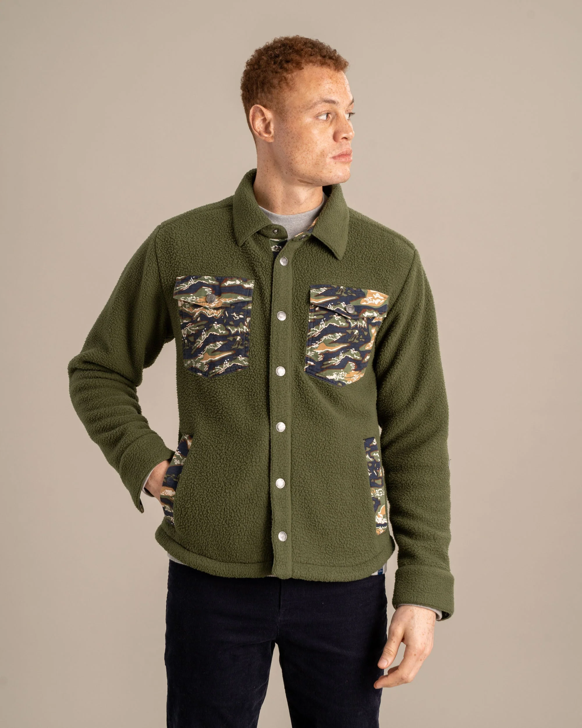 Recycled Sherpa Shirt Jacket - Image 4
