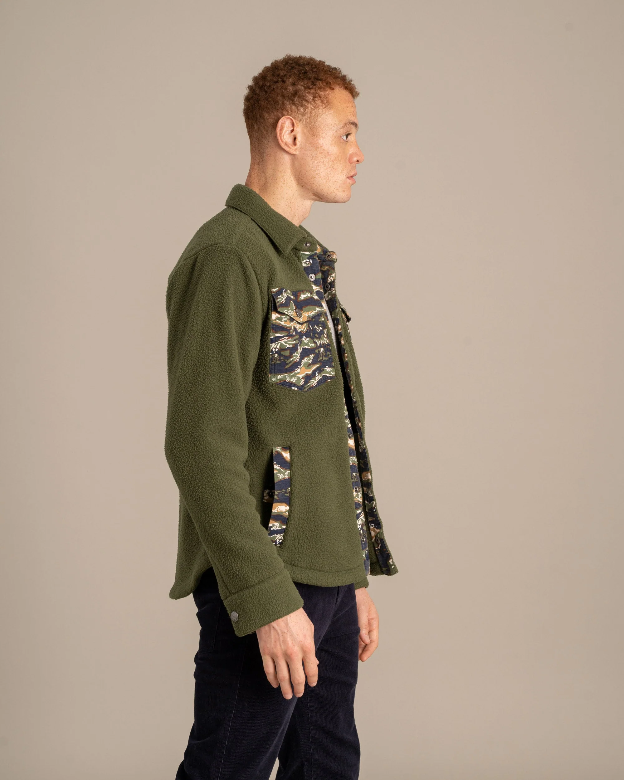 Recycled Sherpa Shirt Jacket - Image 5