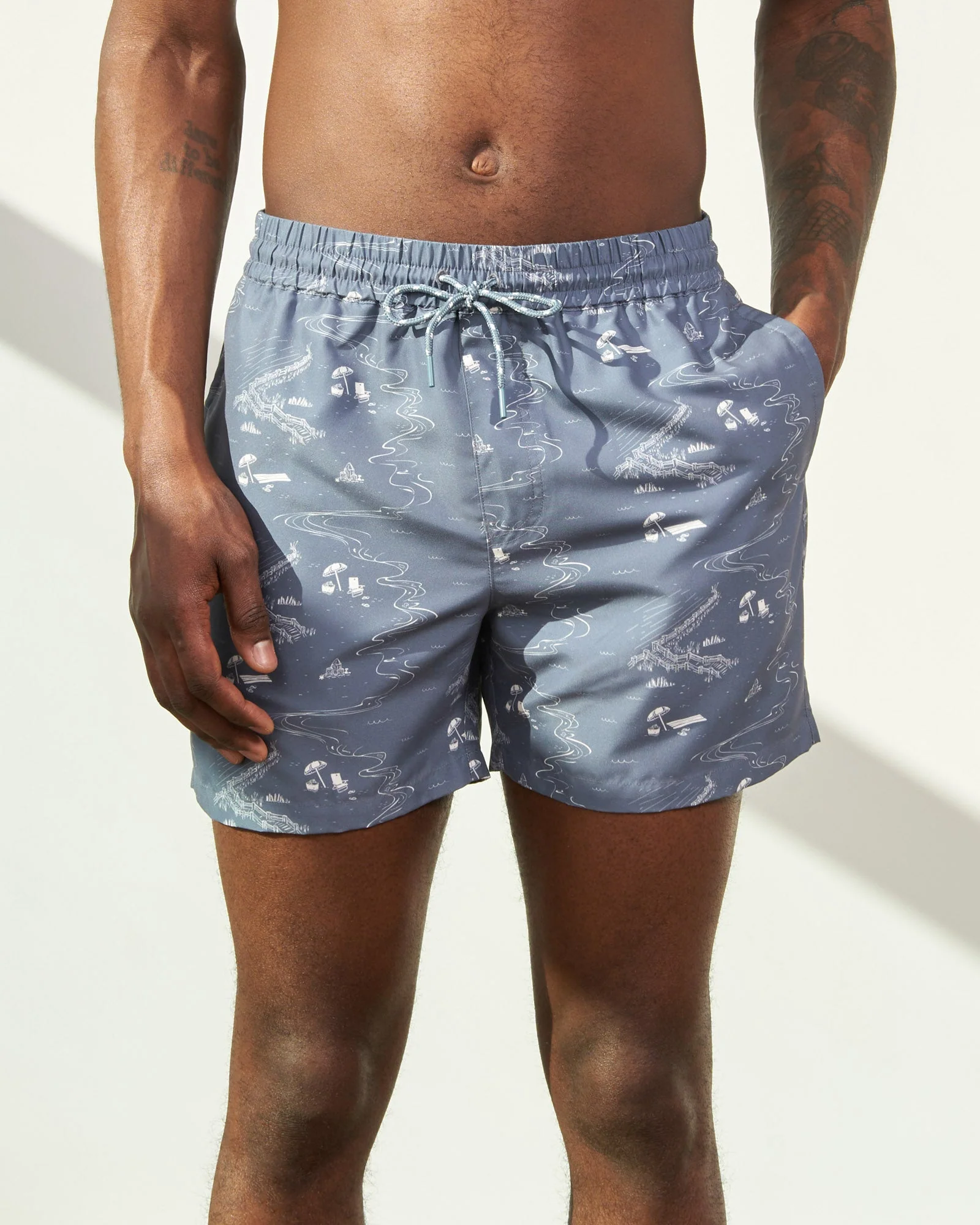Recycled Swim Trunk - 5" - Image 7
