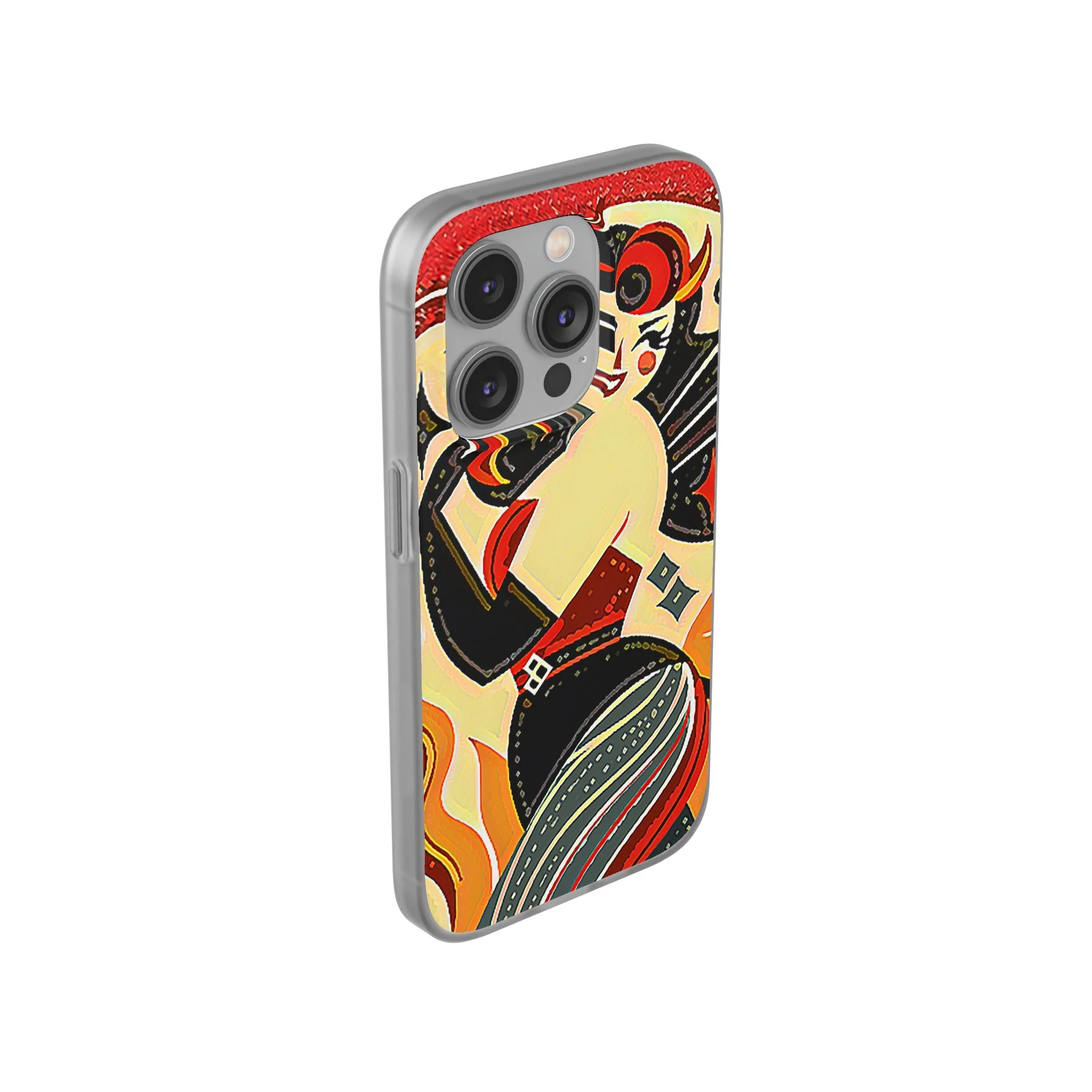 Red & Black Female Devil Flexi Phone Case - Image 100