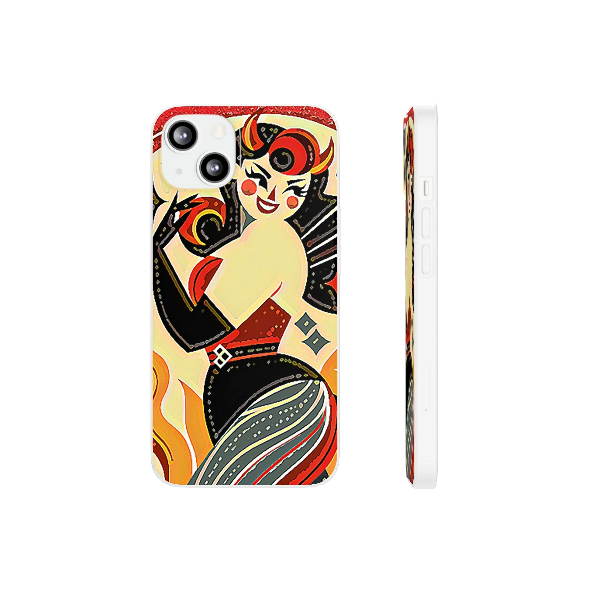 Red & Black Female Devil Flexi Phone Case - Image 17