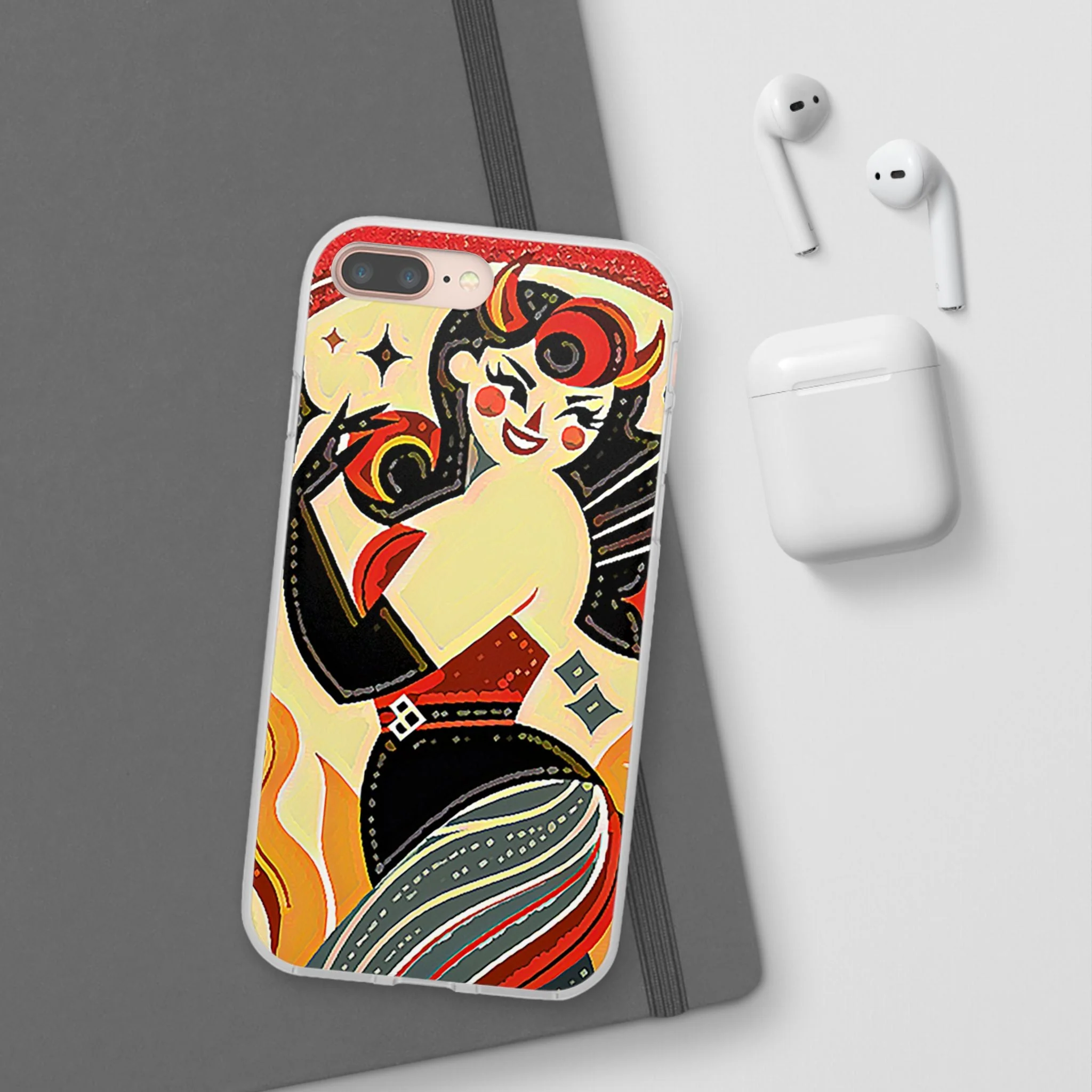 Red & Black Female Devil Flexi Phone Case - Image 49