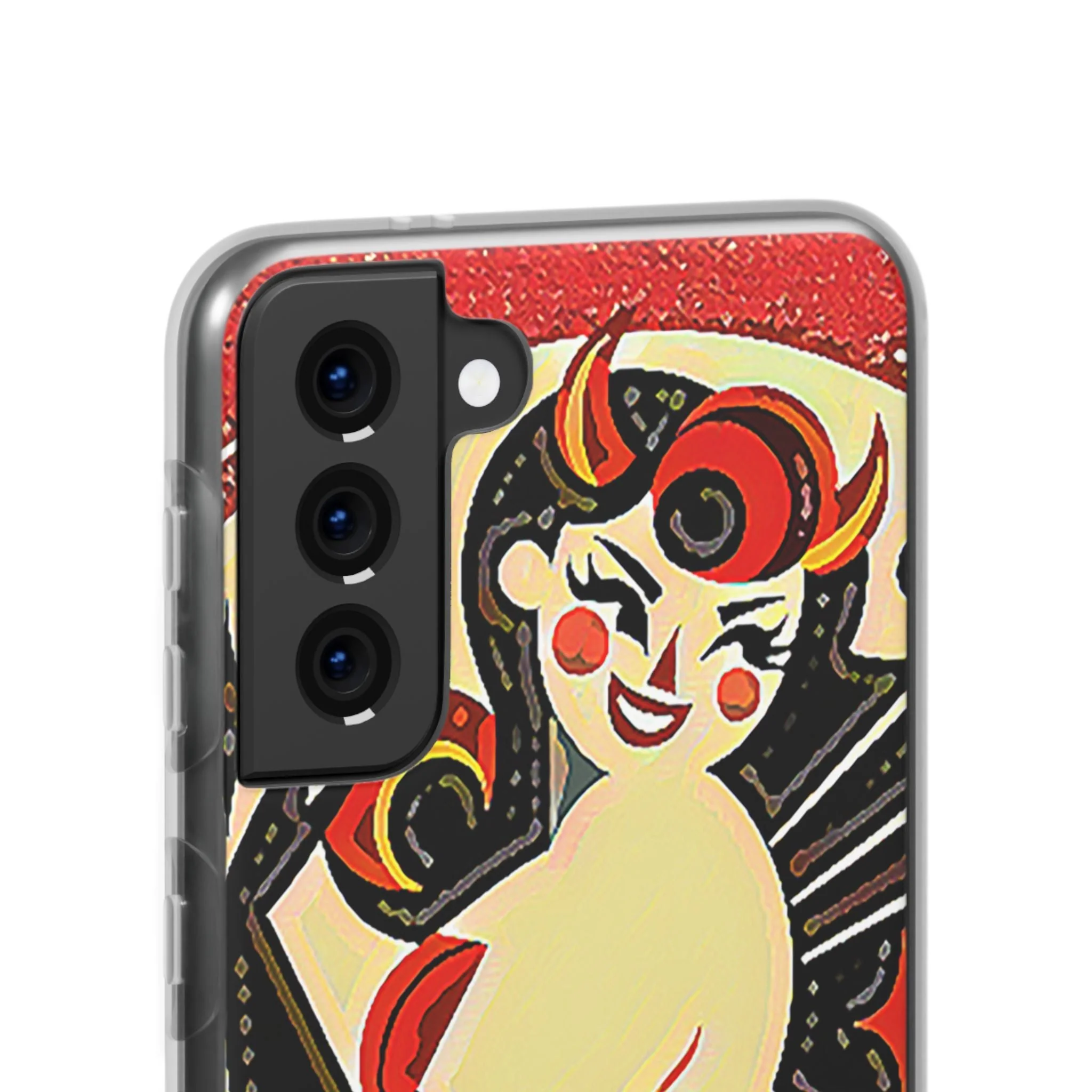 Red & Black Female Devil Flexi Phone Case - Image 86