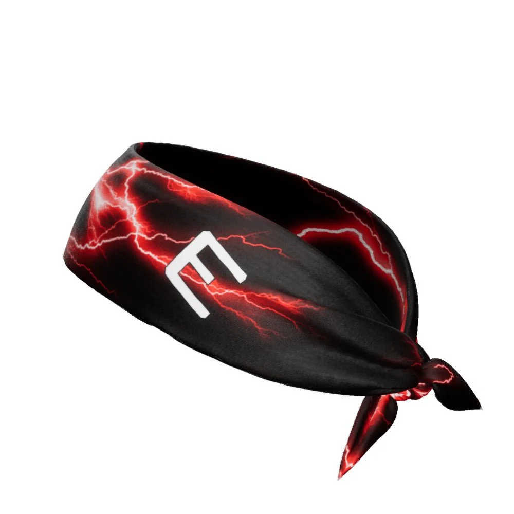 Red Lightning Tie Headband - Image 4