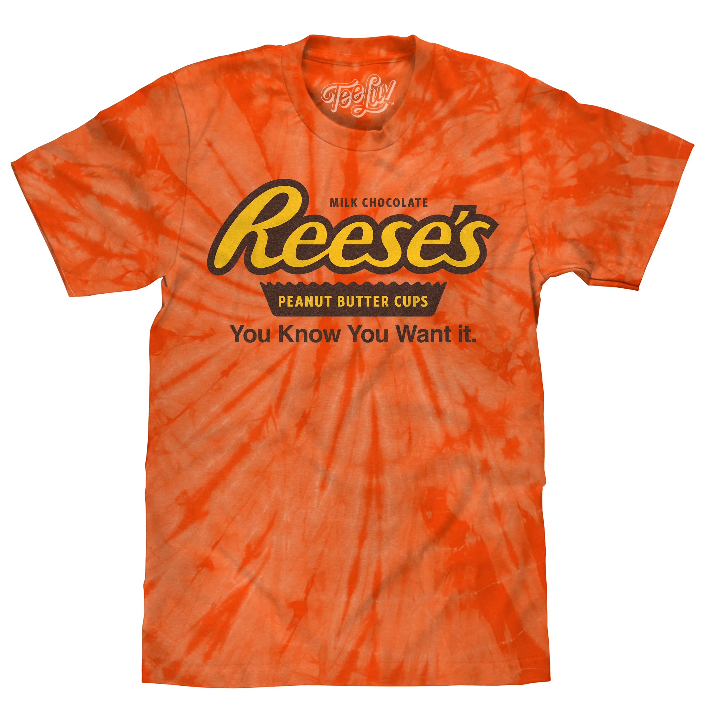 Reese's Peanut Butter Cup Tie Dye T-Shirt - Orange Spider
