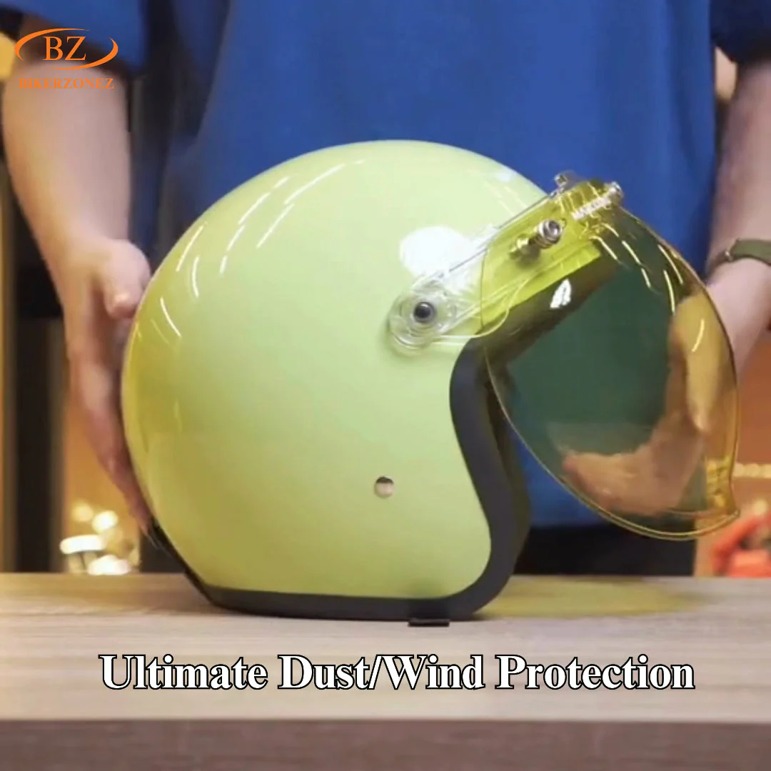 Retro Bubble Shield Visor β Three-Buckle Design - Image 5