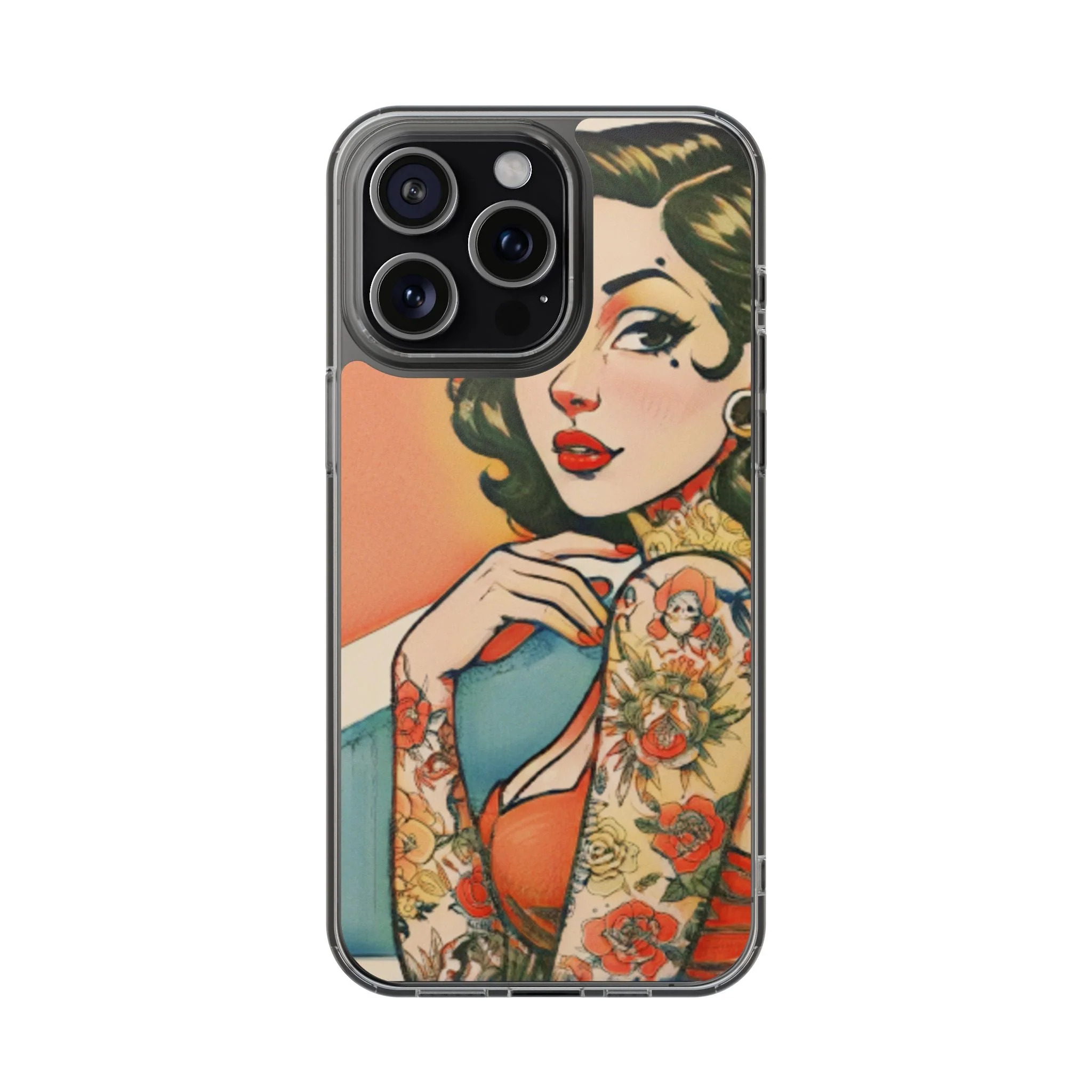 Retro Pin Up Clear Phone Case - Image 19