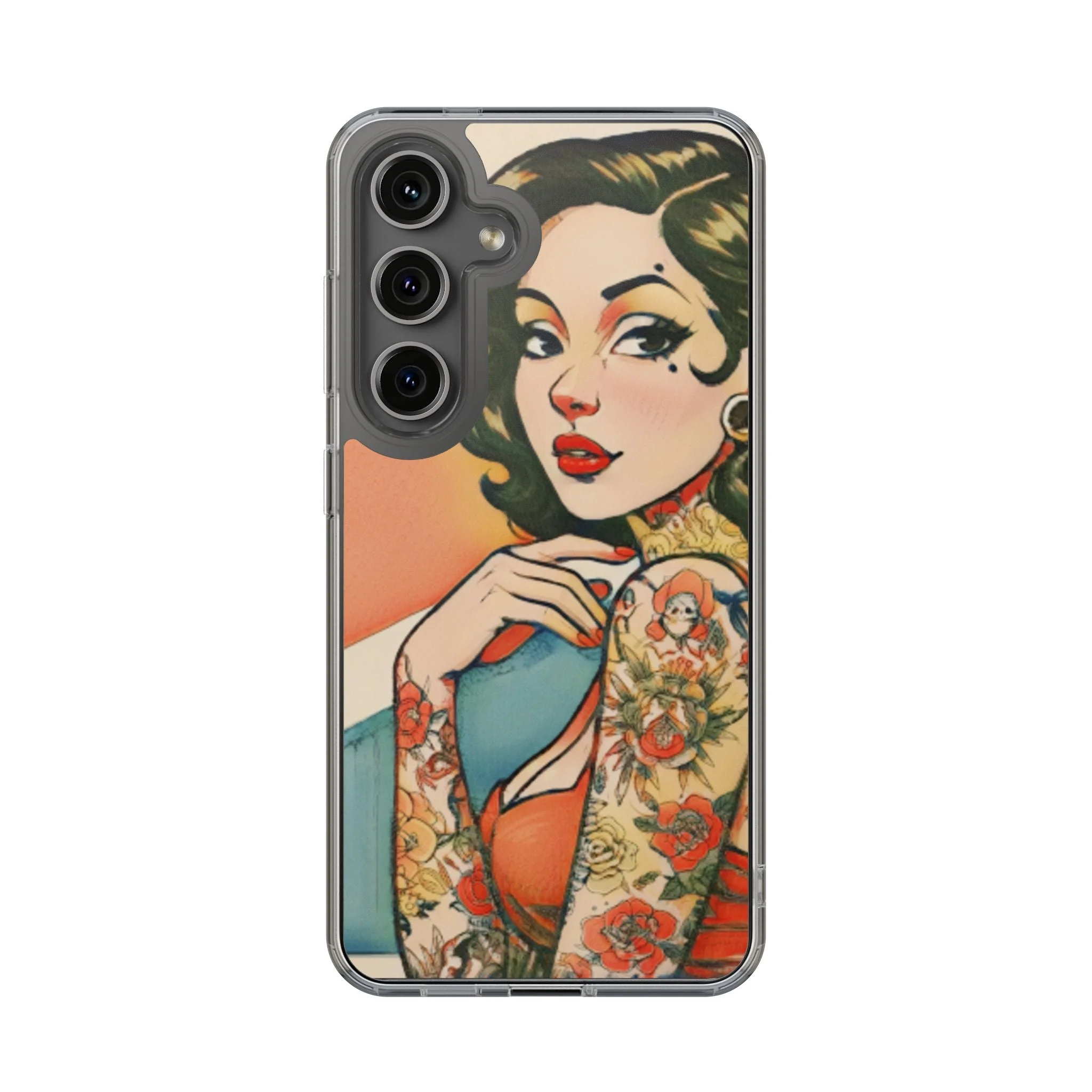 Retro Pin Up Clear Phone Case - Image 20