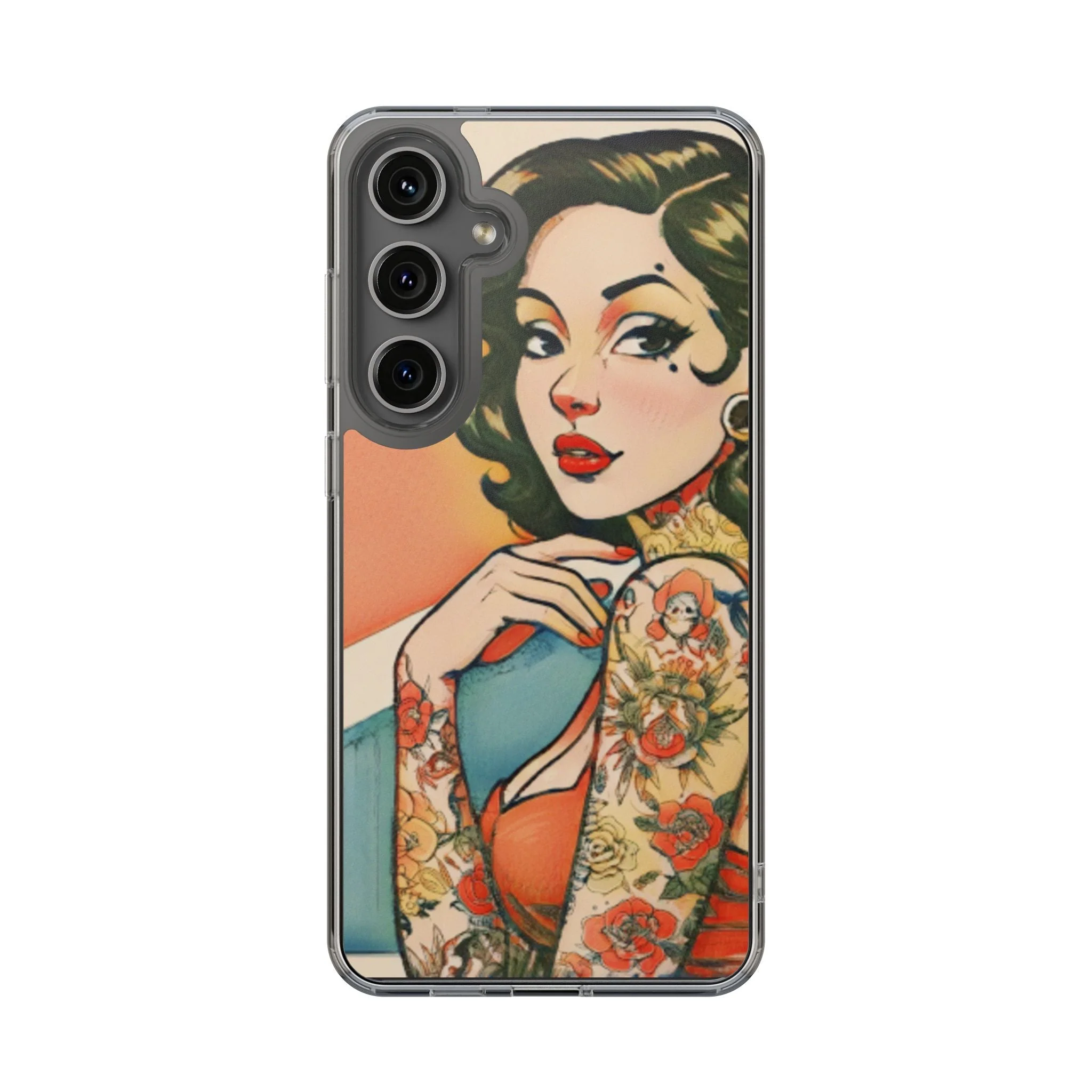Retro Pin Up Clear Phone Case - Image 21