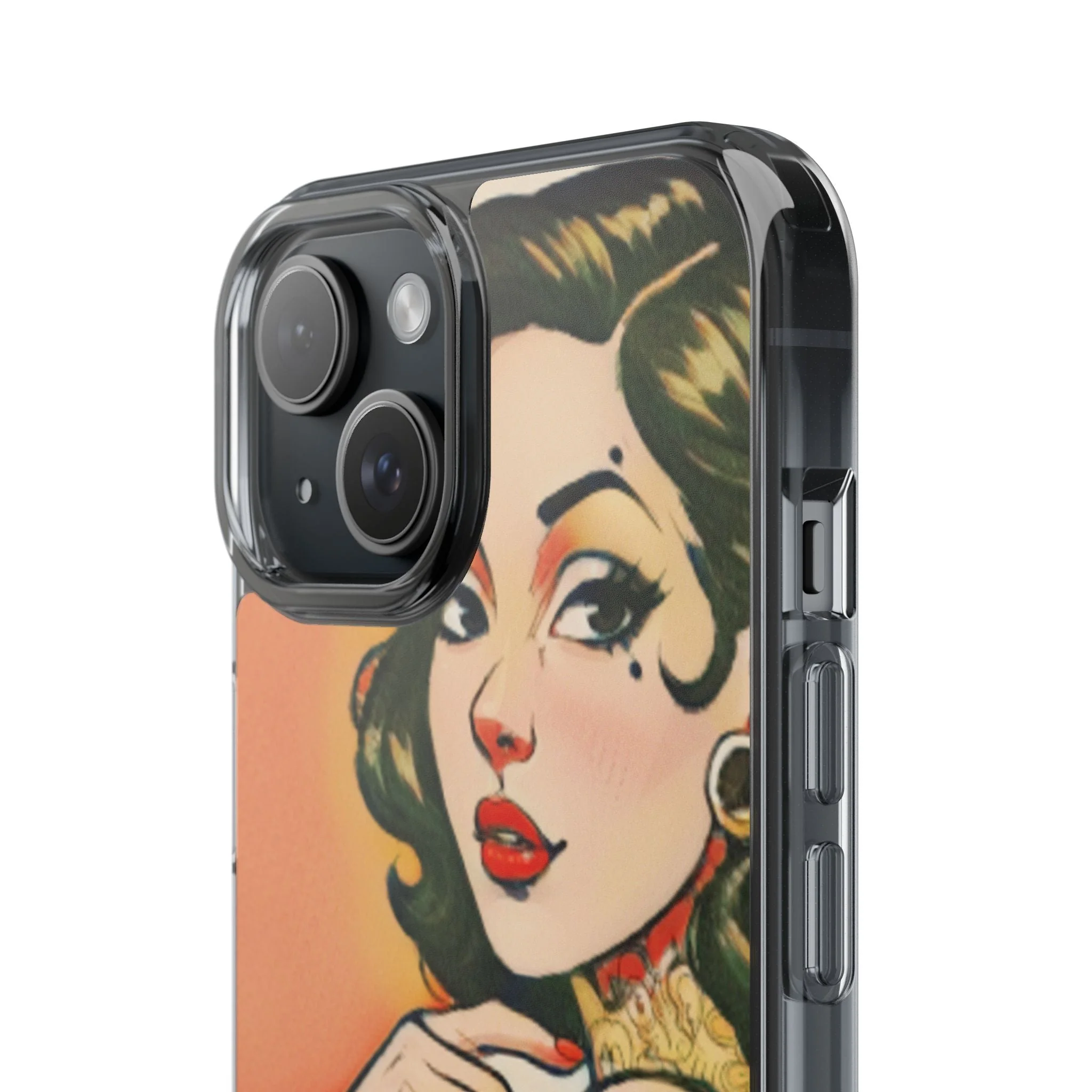 Retro Pin Up Clear Phone Case - Image 29
