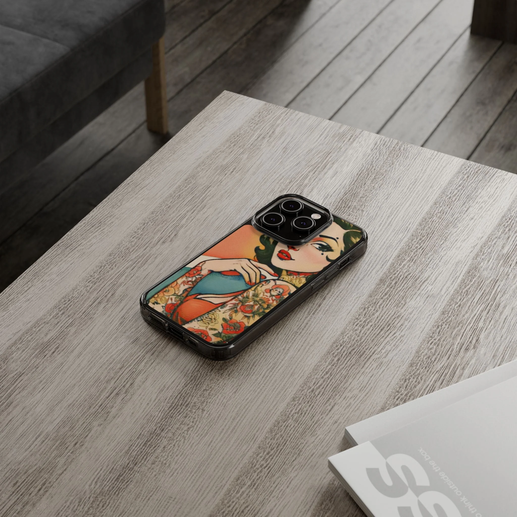Retro Pin Up Clear Phone Case - Image 55