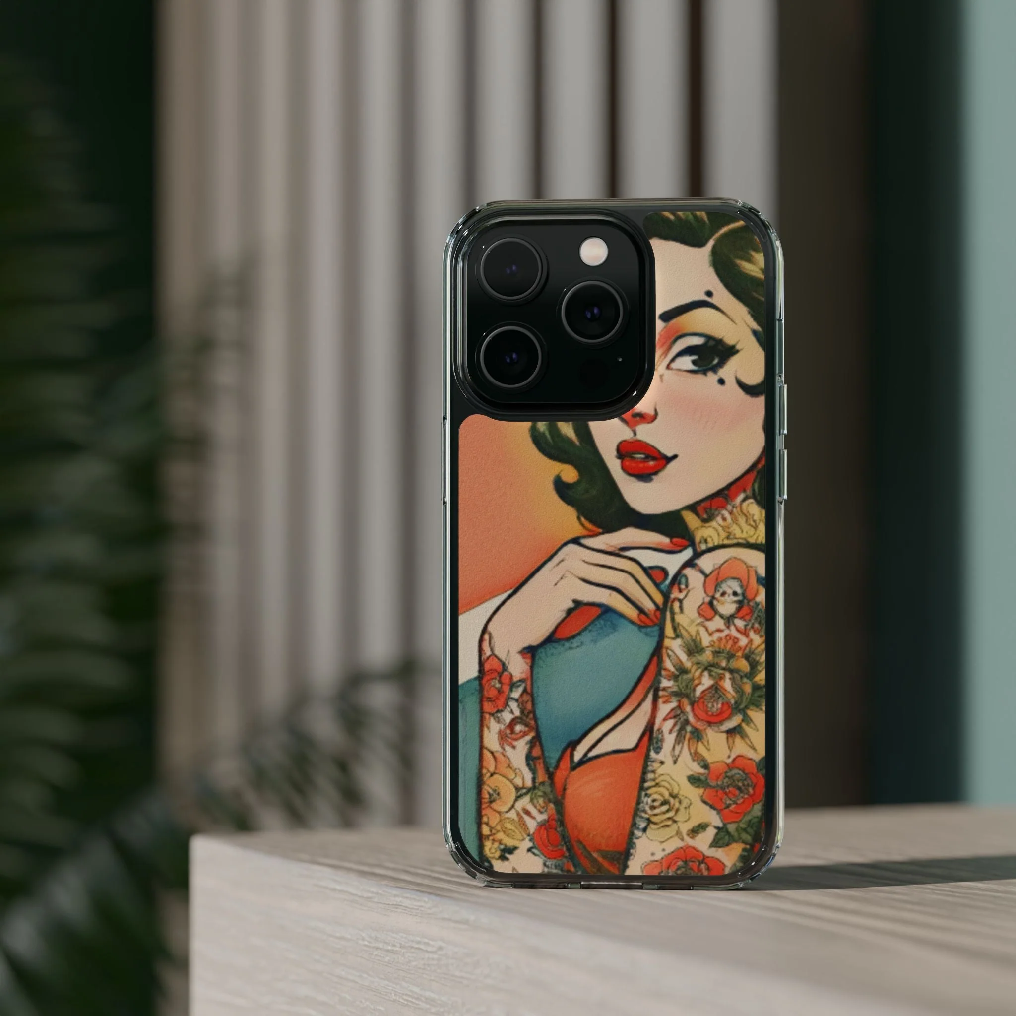 Retro Pin Up Clear Phone Case - Image 56