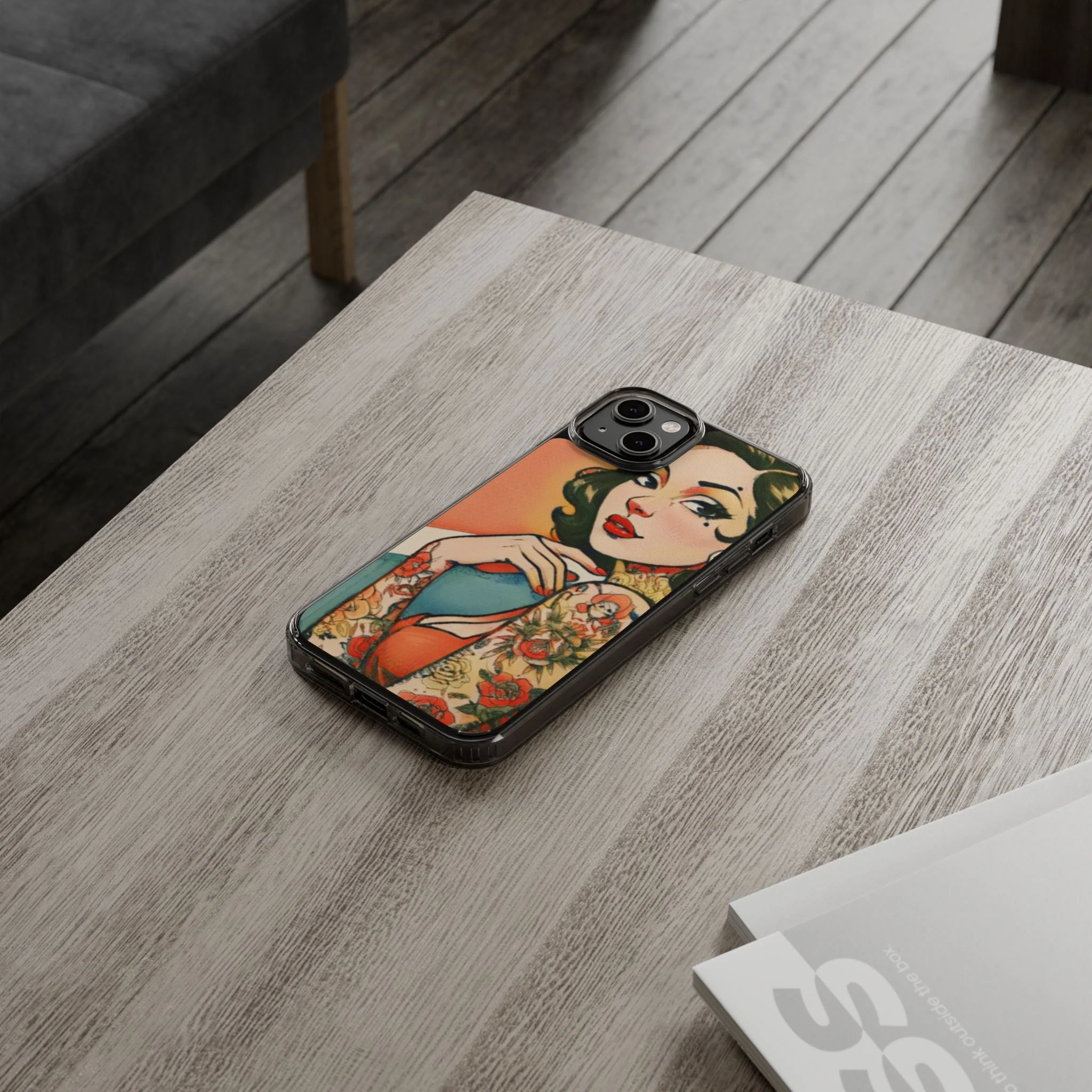Retro Pin Up Clear Phone Case - Image 58