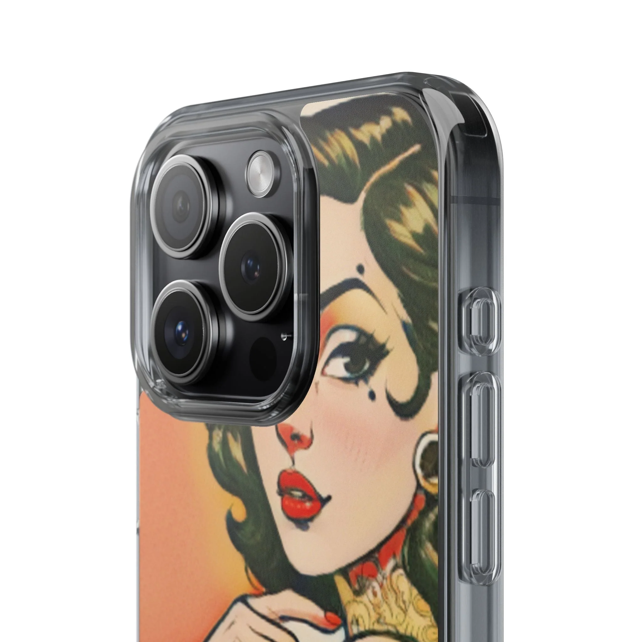 Retro Pin Up Clear Phone Case - Image 66