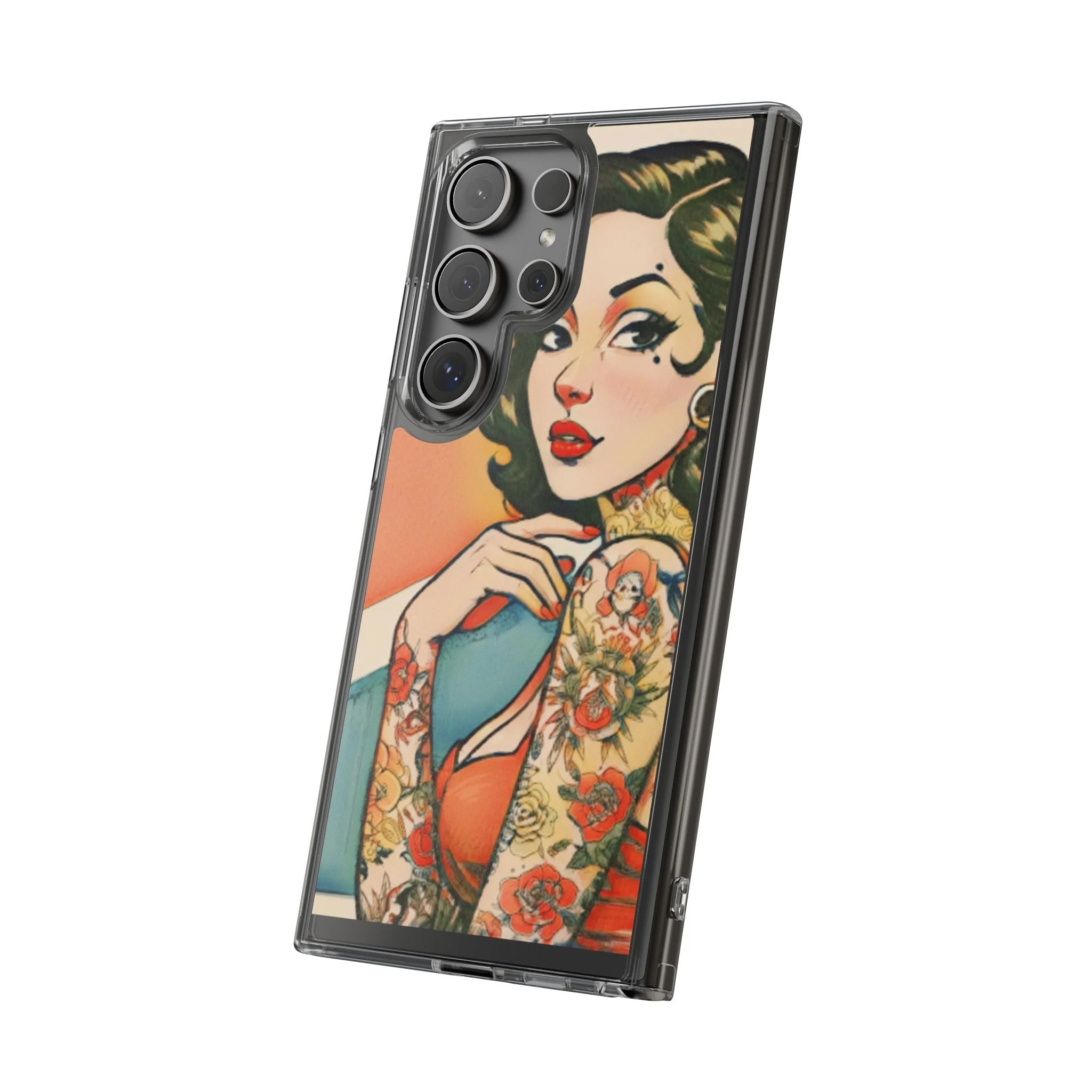 Retro Pin Up Clear Phone Case - Image 79