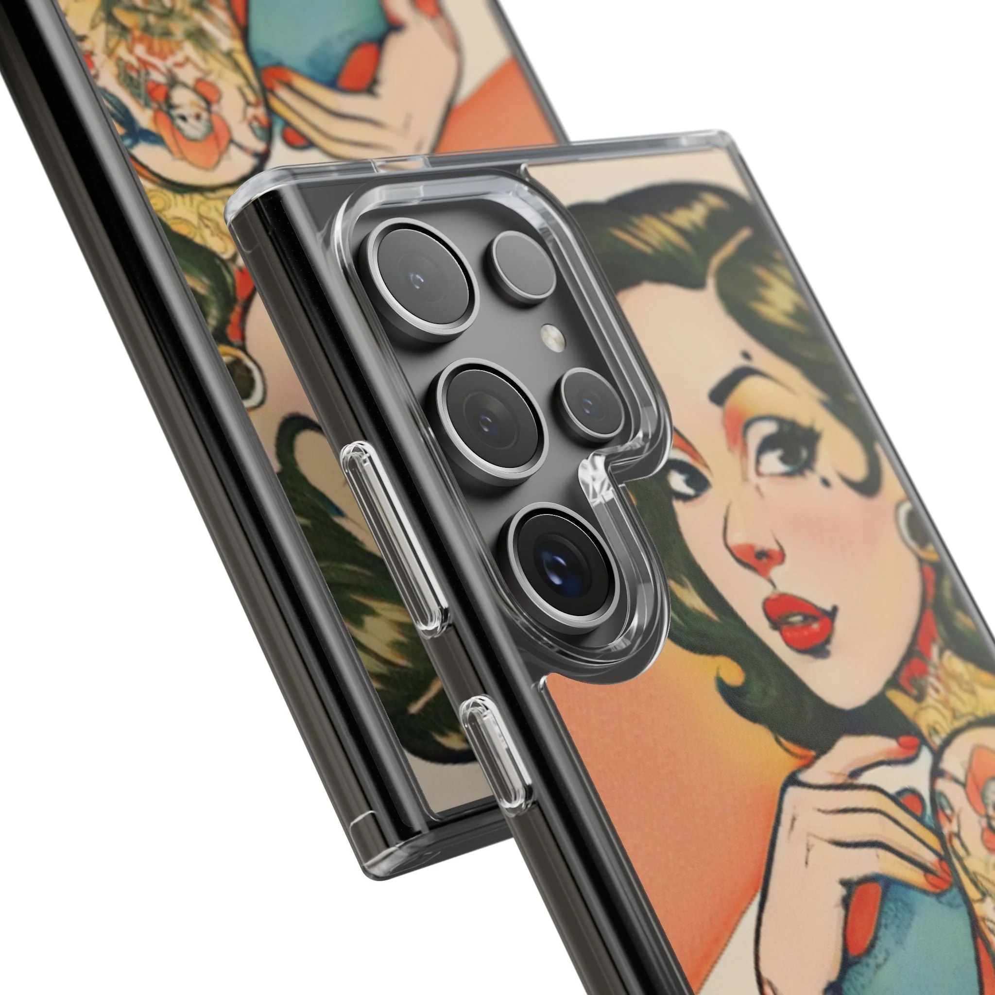 Retro Pin Up Clear Phone Case - Image 80