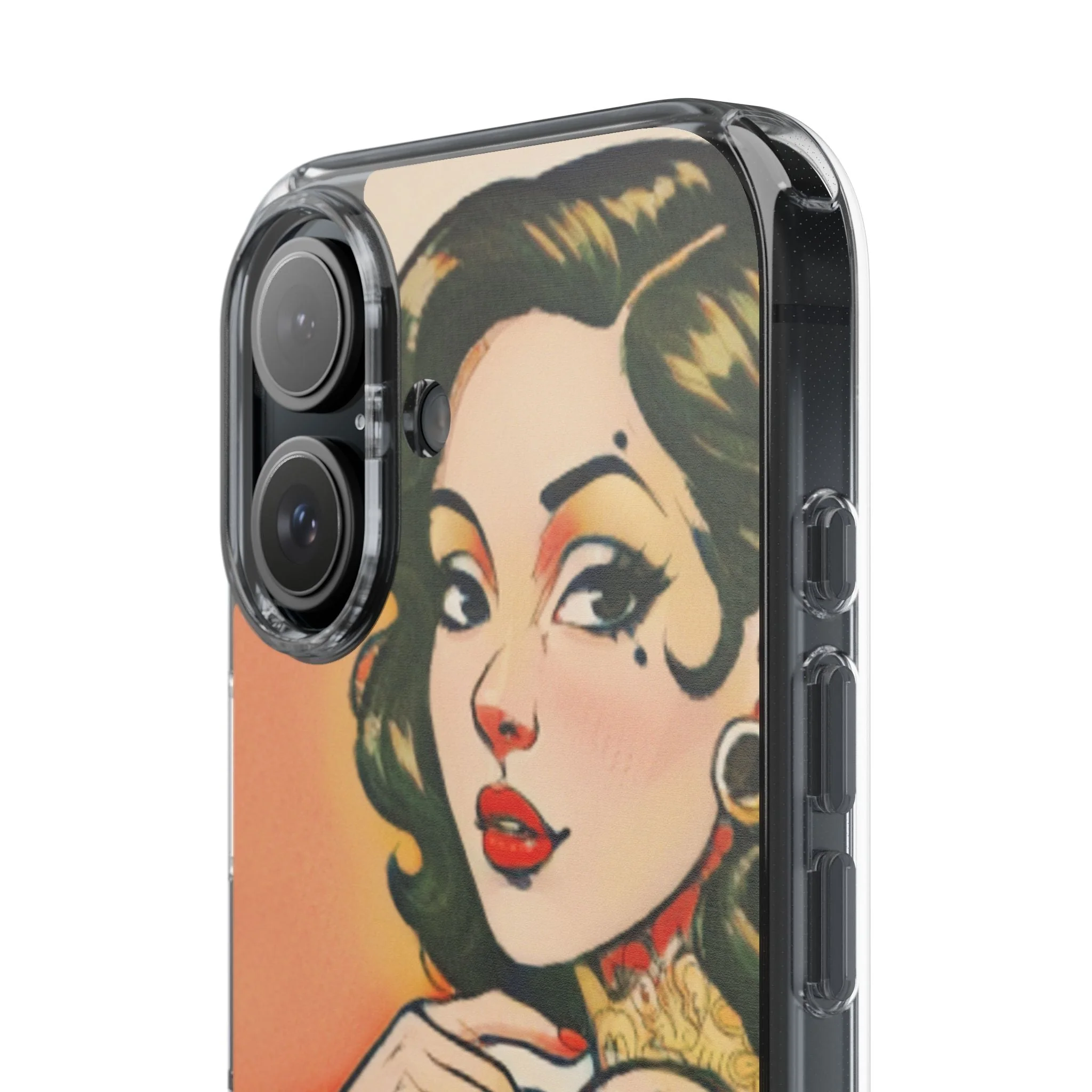 Retro Pin Up Clear Phone Case - Image 84