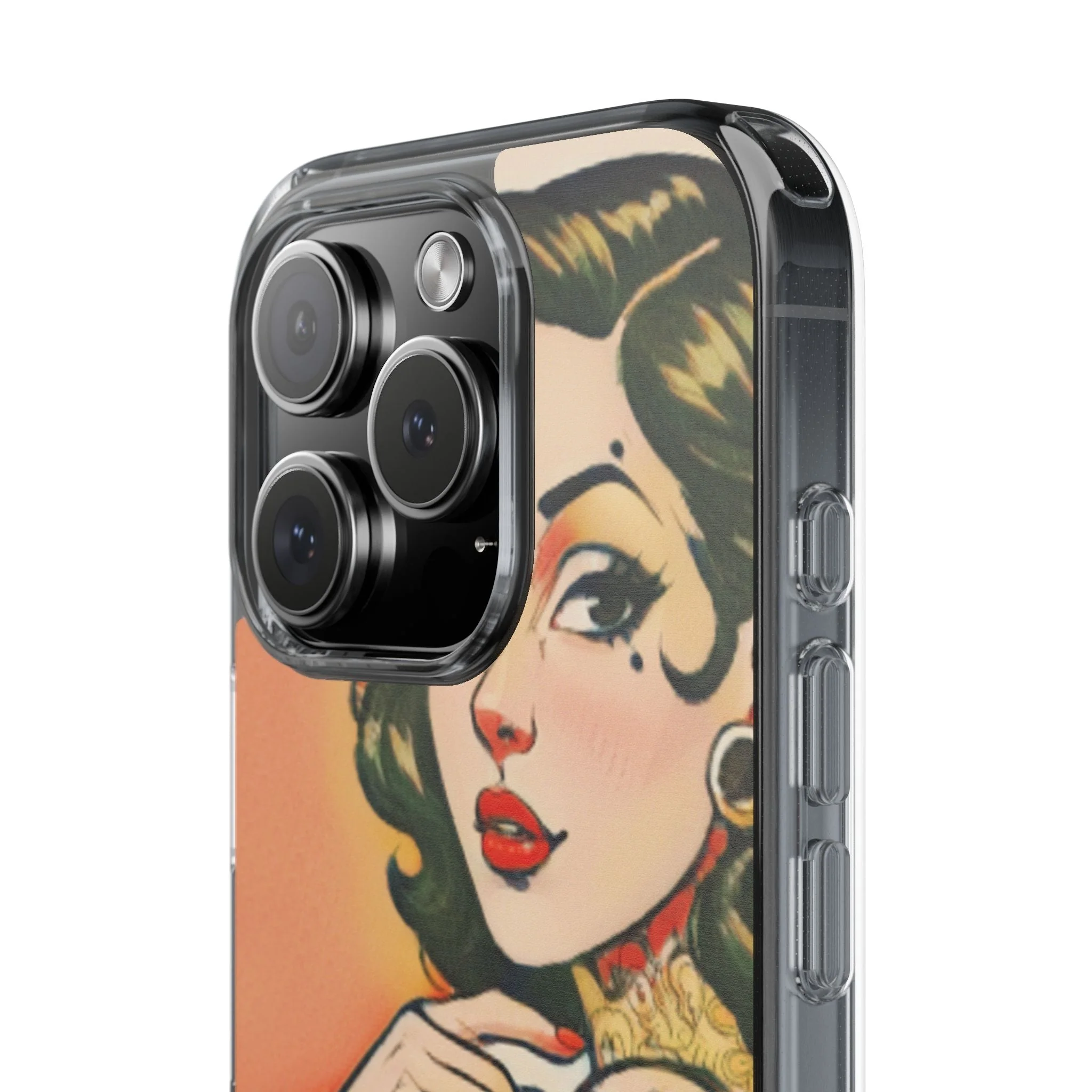 Retro Pin Up Clear Phone Case - Image 87