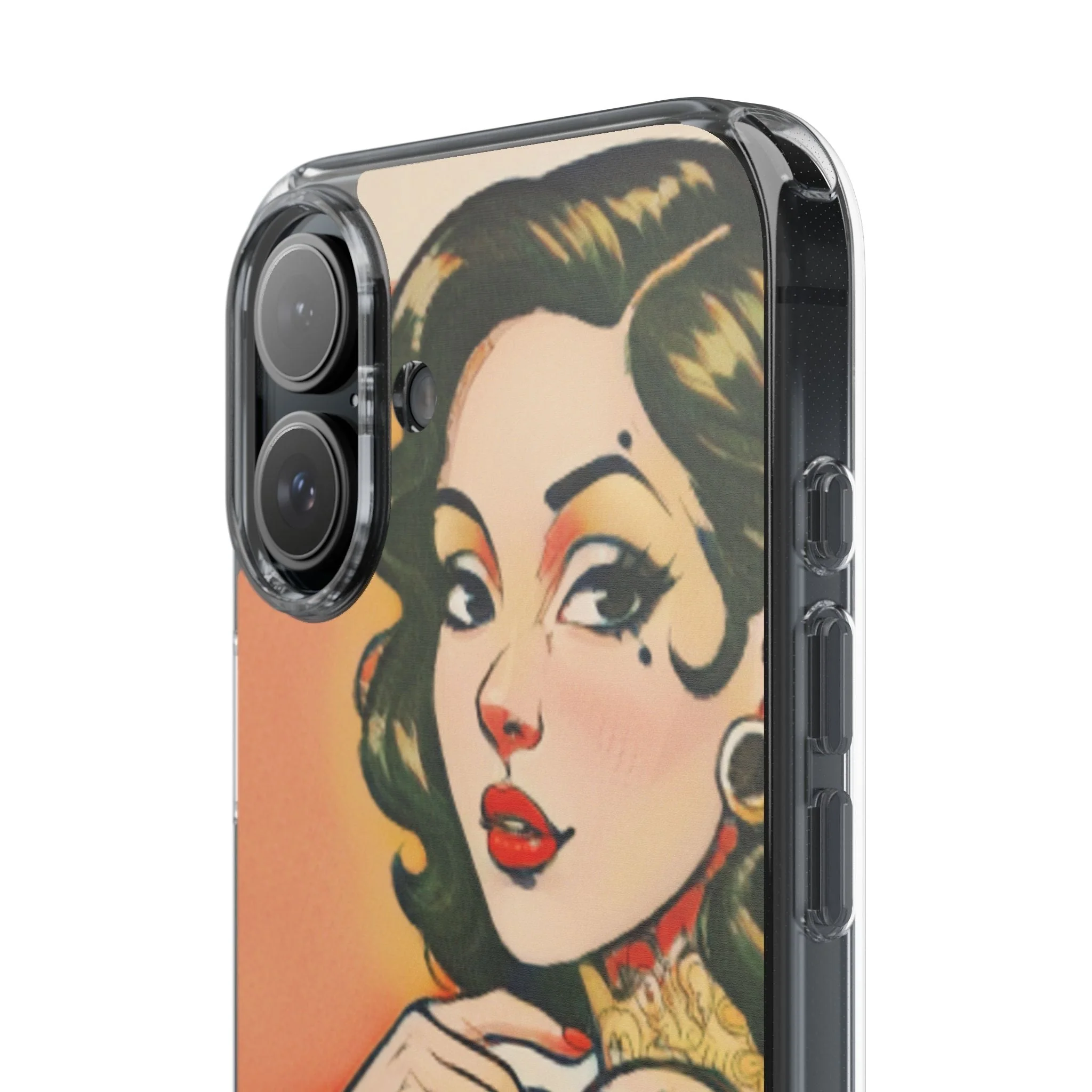 Retro Pin Up Clear Phone Case - Image 90