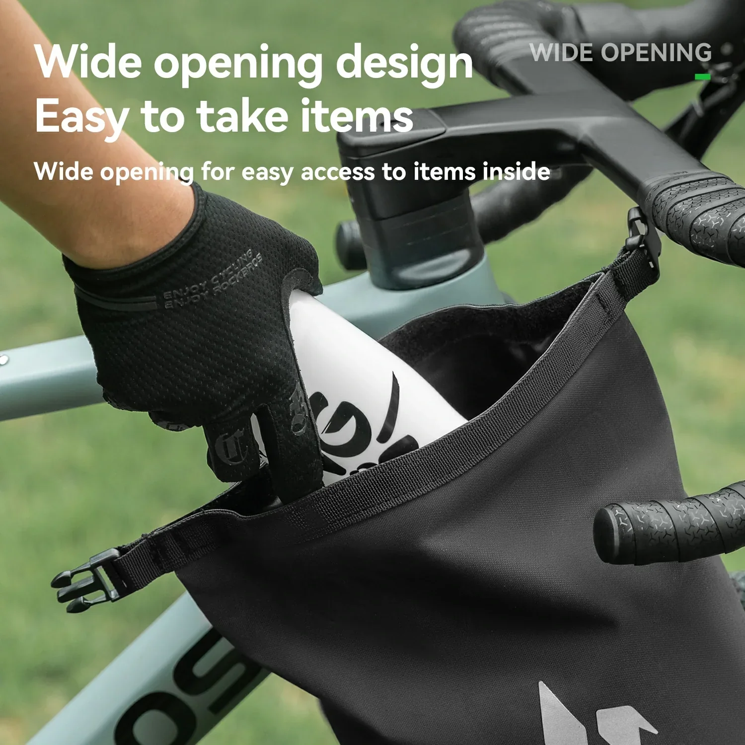 RideMate 100% Waterproof Front Fork Rack Bag 7L - Image 7