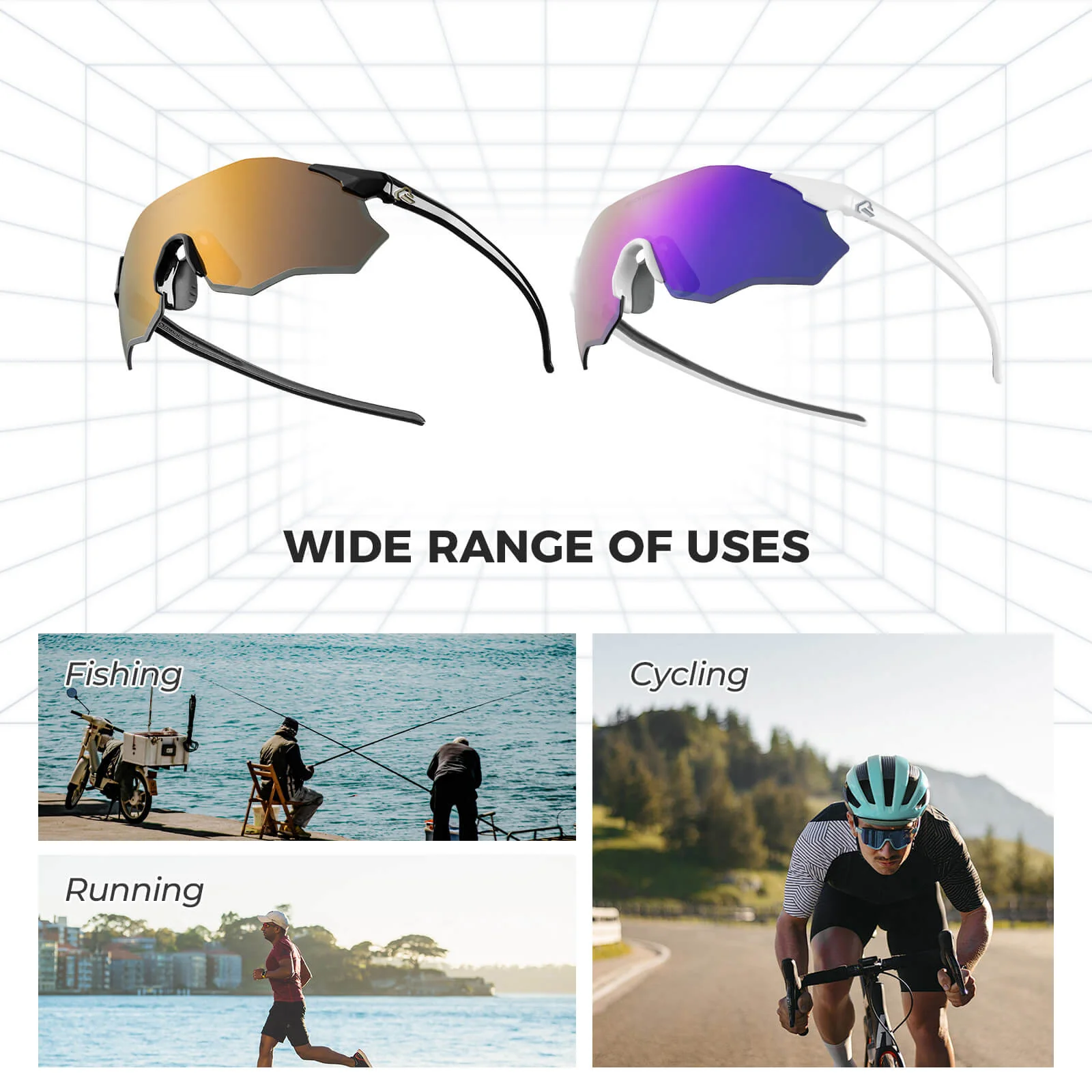 Rimless Polarized Cycling Glasses - Image 8