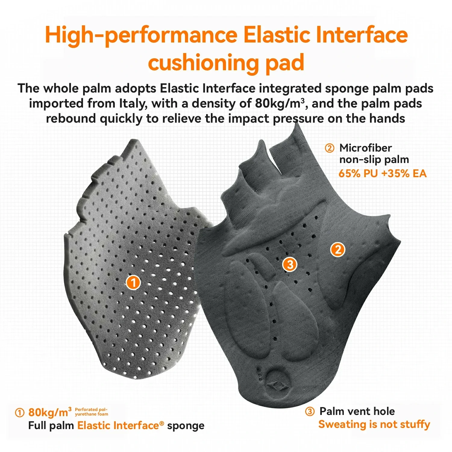ROAD TO SKY Elastic Interface® Cycling Half Finger Gel Padded Gloves - Image 2