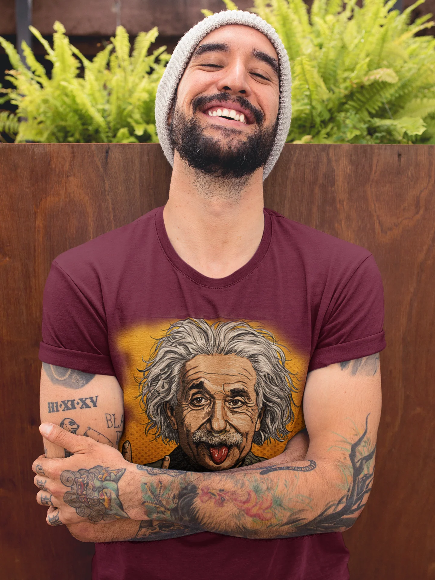Rock On Einstein Graphic T-Shirt - Image 4