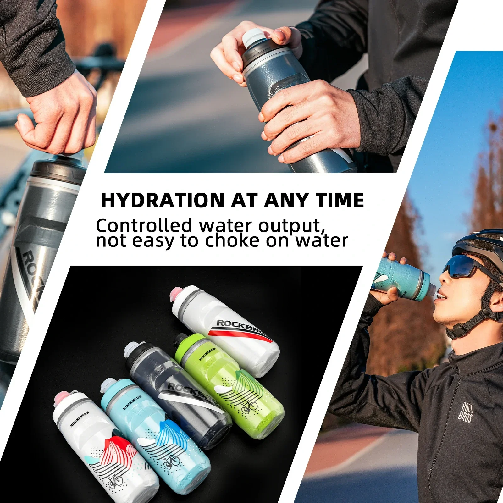 ROCKBROS 21OZ Insulated Bike Water Bottle - Image 10