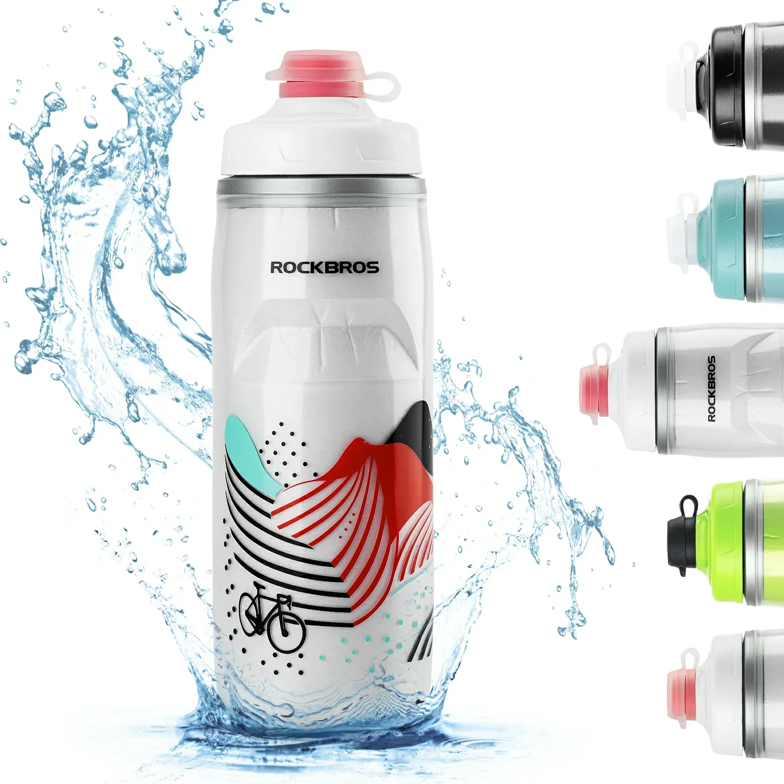 ROCKBROS 21OZ Insulated Bike Water Bottle - Image 2