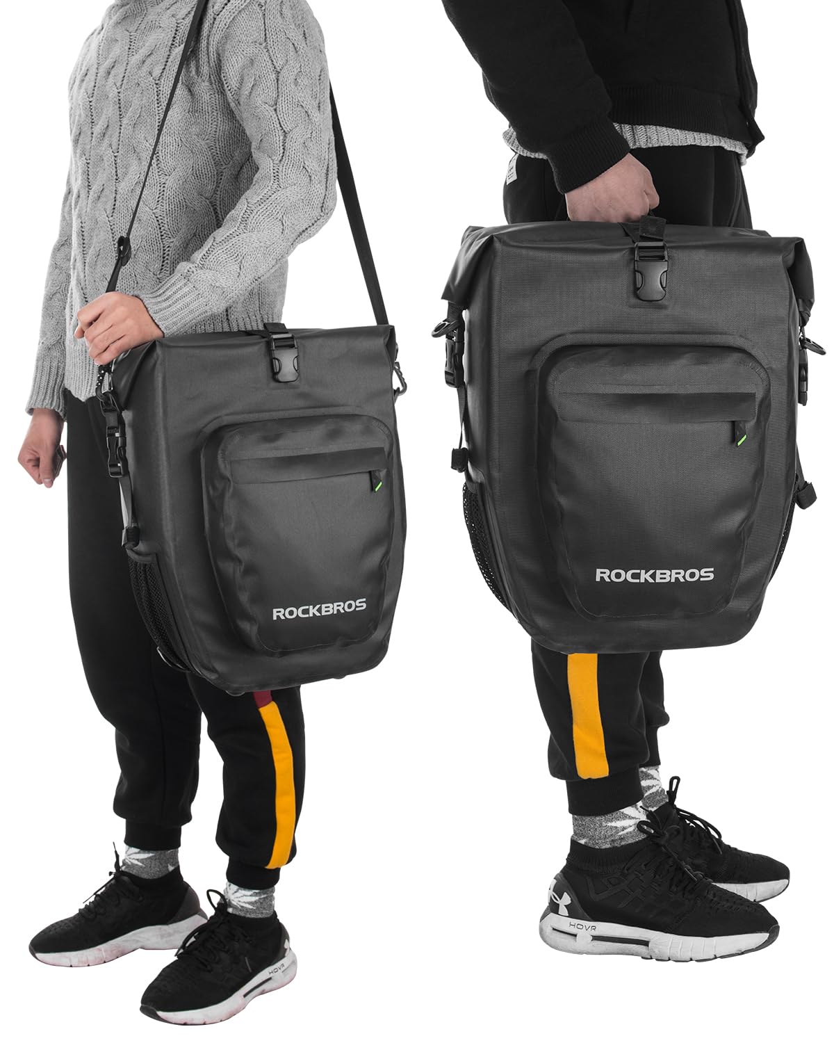 ROCKBROS 27L Waterproof Bike Pannier Bag  Grocery Touring Cycling Large Capacity Rear Rack Bag - Image 7