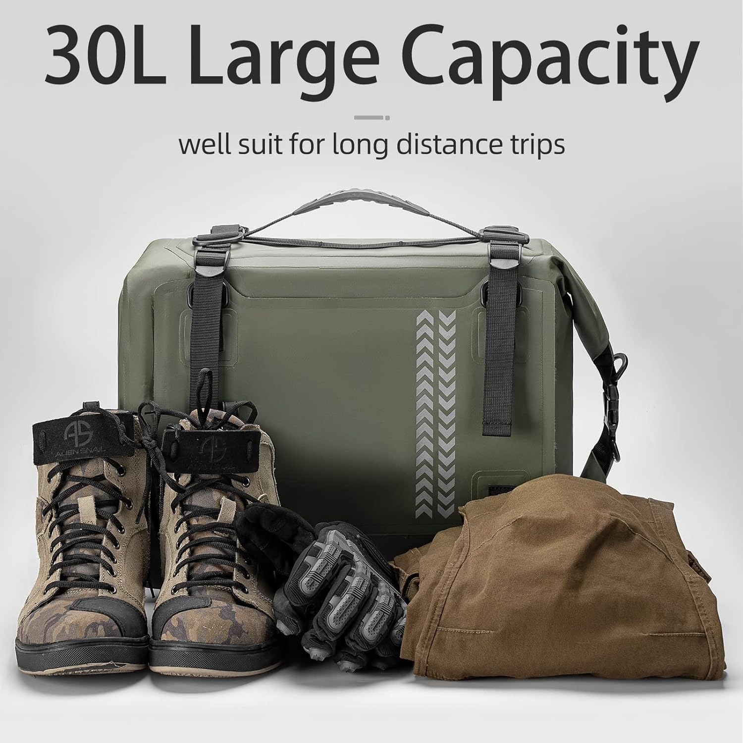 ROCKBROS 30L Waterproof Motorcycle Tail Bag Universal Fit Durable - Image 2