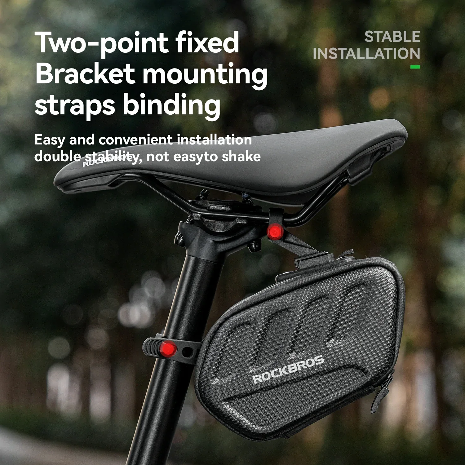 ROCKBROS 3D Shell Saddle Bike Seat Bag with Light Tail - Image 10