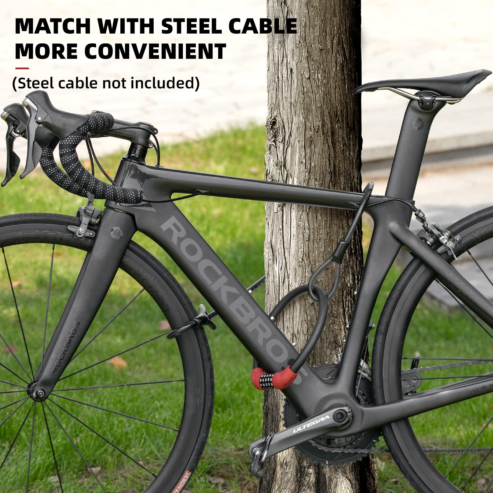 ROCKBROS 5-Digit Bike Cable Lock, Lightweight Portable Combination Lock - Image 14