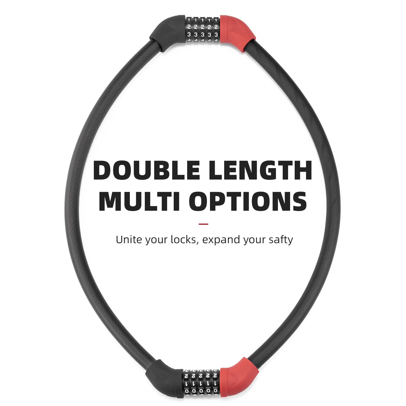 ROCKBROS 5-Digit Bike Cable Lock, Lightweight Portable Combination Lock - Image 4