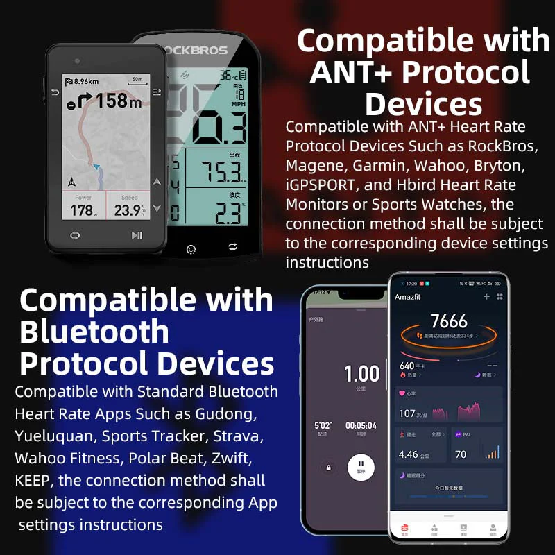 ROCKBROS ANT+ Dual-Mode Heart Rate Monitor Real-Time Tracking Waterproof Design - Image 3