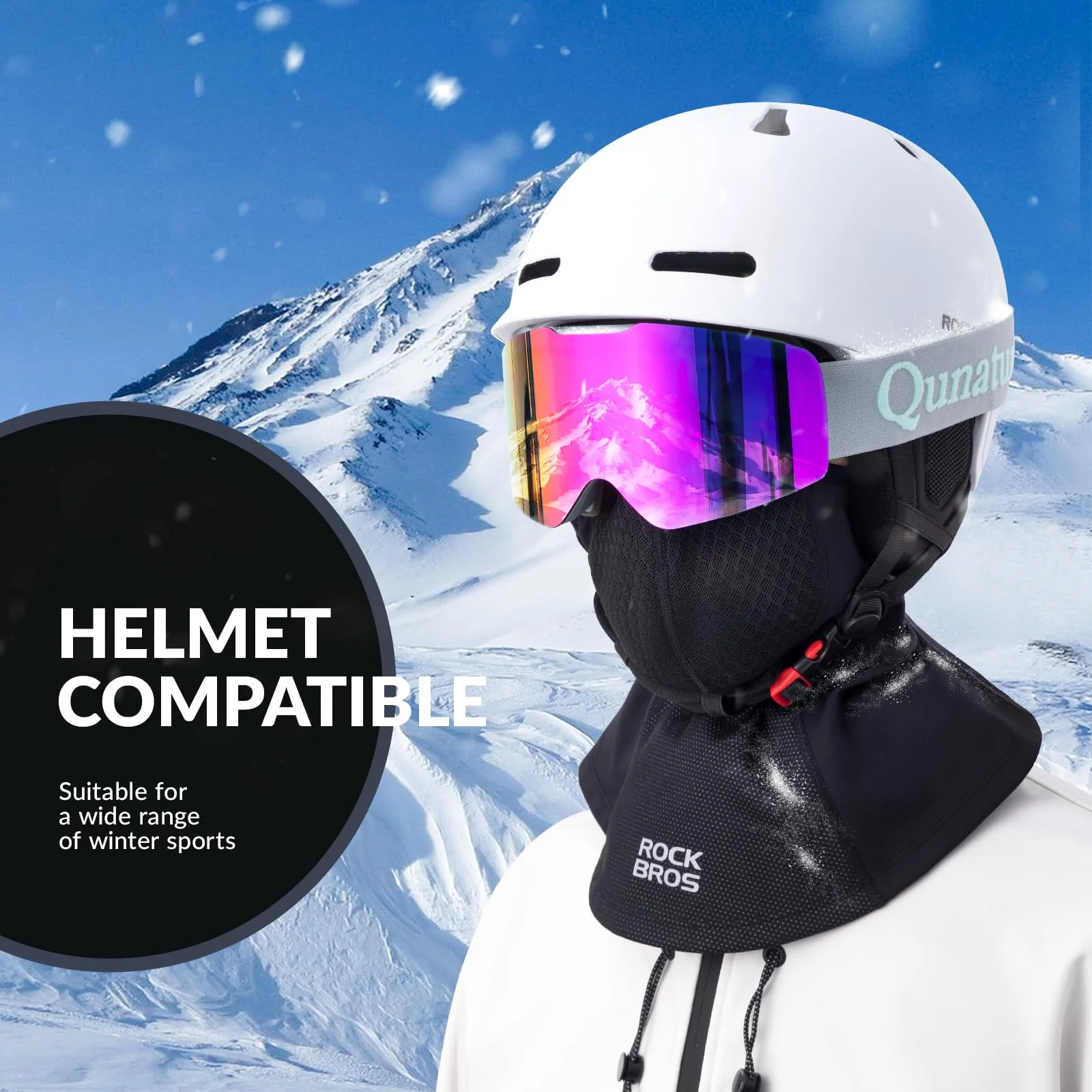 ROCKBROS Balaclava Windproof Thermal Scarf Ski Mask for Men Winter Neck Warmer - Image 6