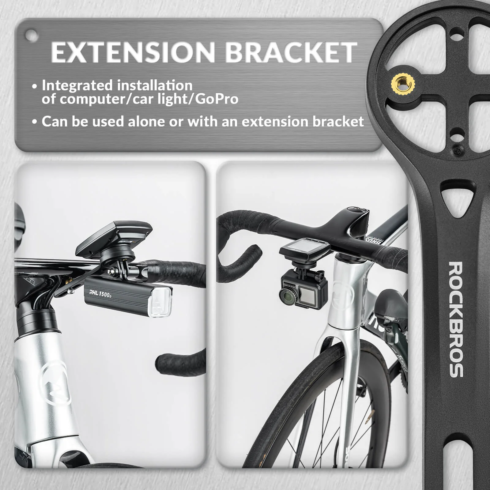 ROCKBROS Bicycle Computer Mount Compatible with Sport Camera Adapter - Image 4